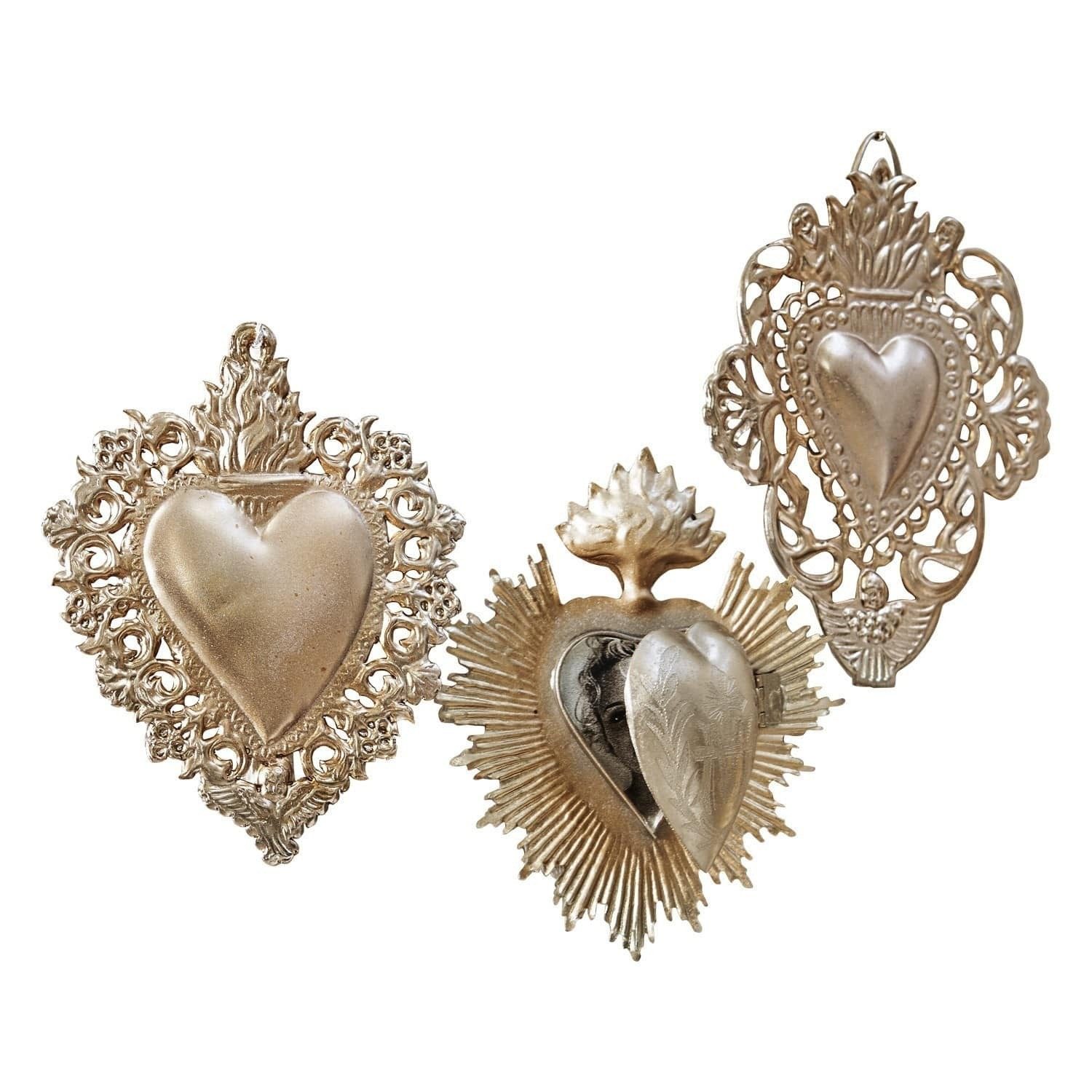 Dekoobjekt Deko-Ornament 3er Set Alexain antikgold