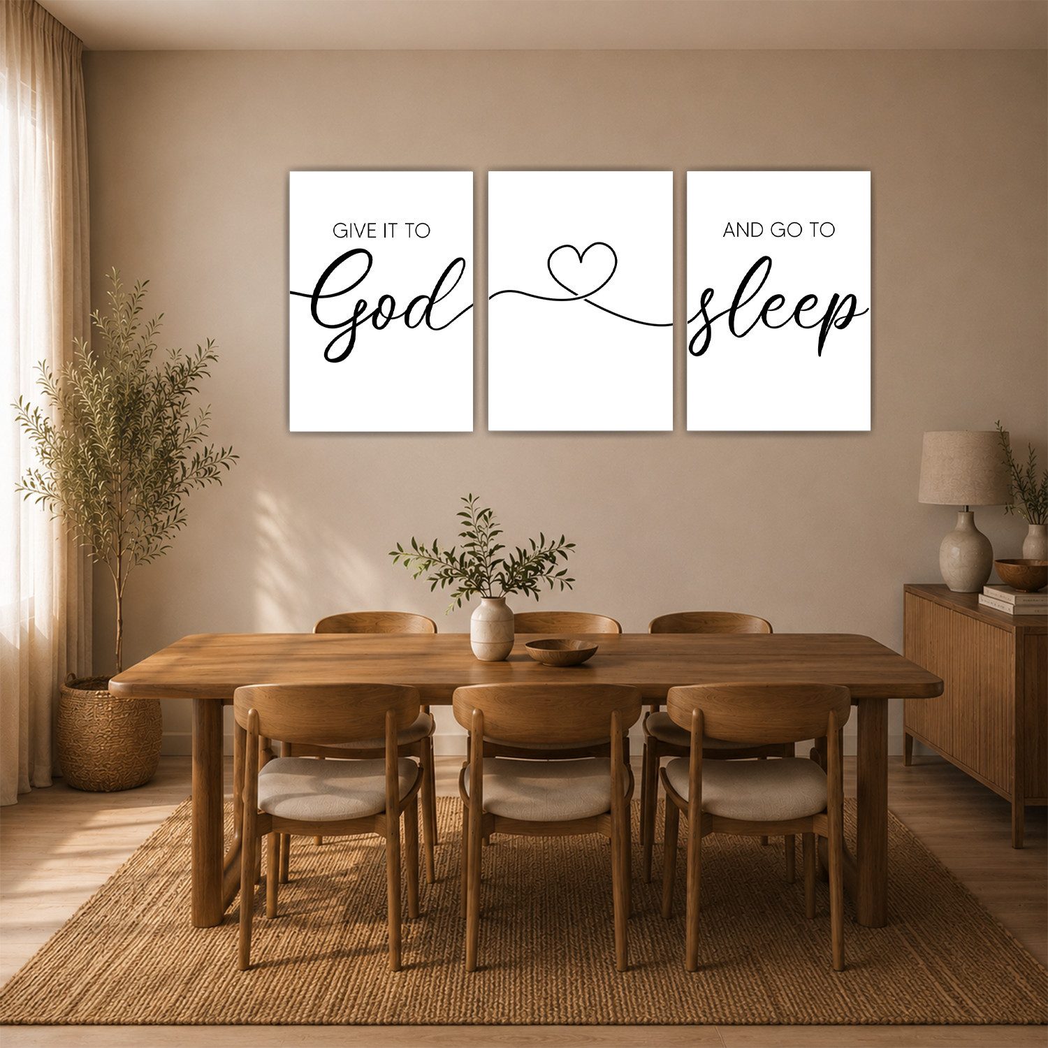 Tigerlino Poster Schlafzimmer Poster 3er Set Schwarz Weiß Modern Wandbilder – Bild 3 von 5