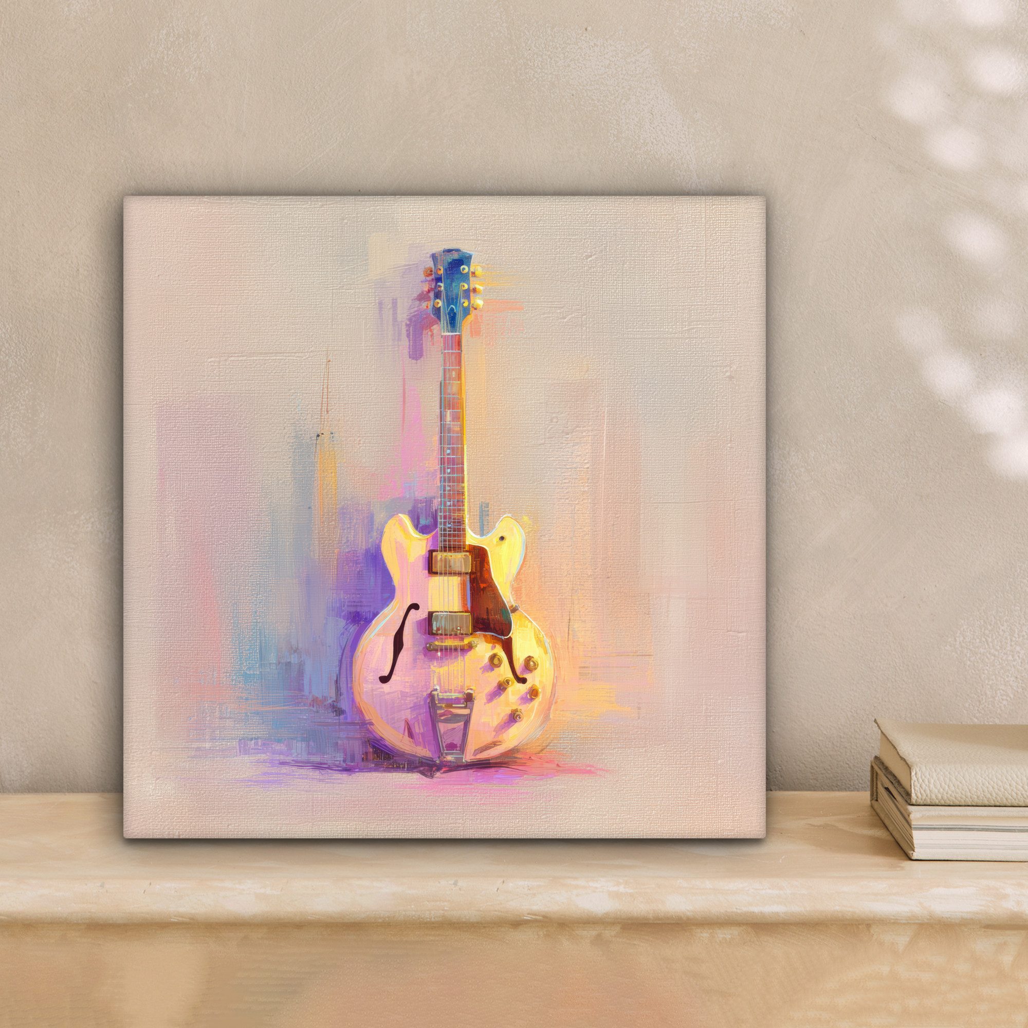 OneMillionCanvasses® Leinwandbild Gitarre - Pastell - günstig online kaufen