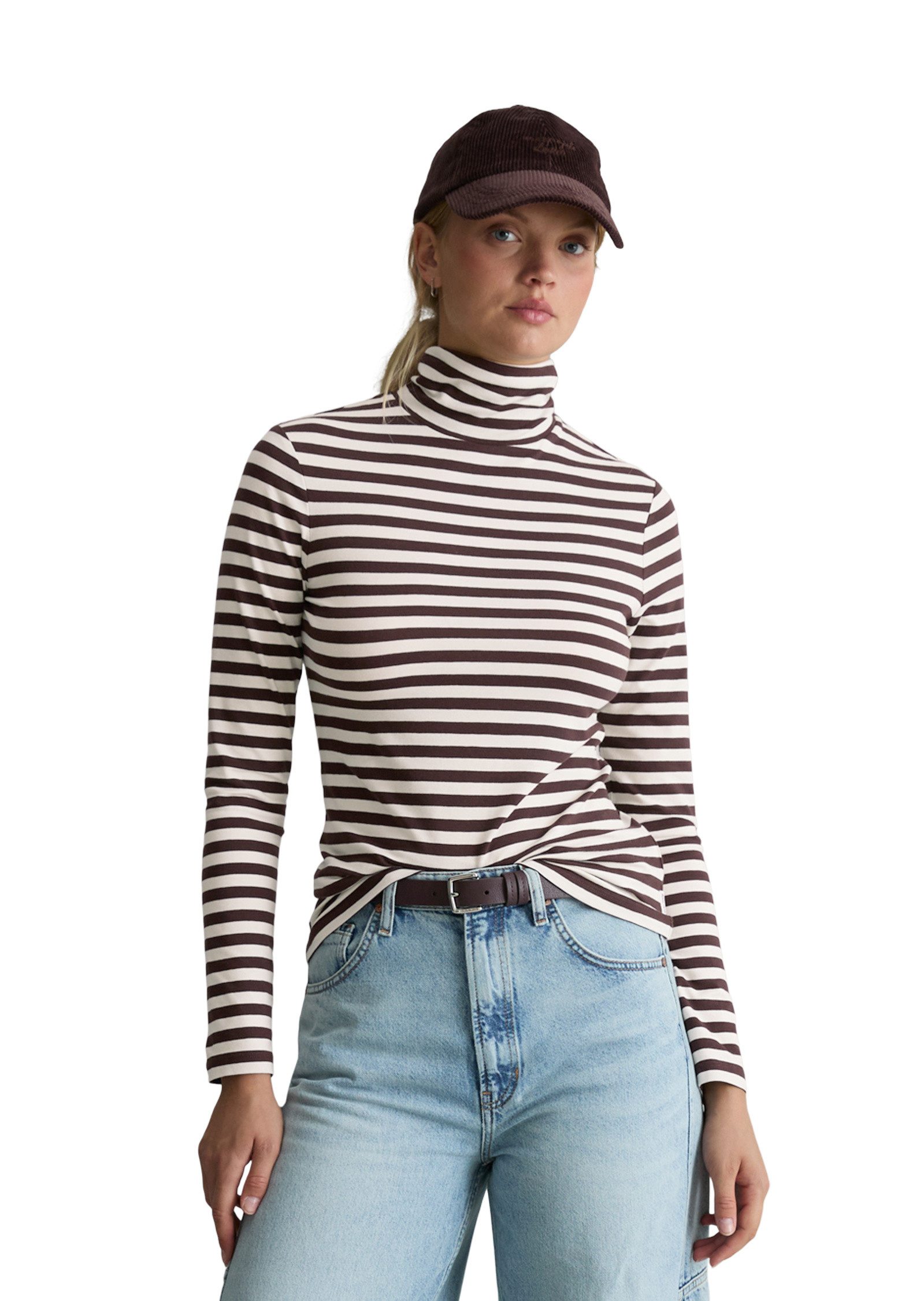Marc O'Polo DENIM Langarmshirt aus Single Jersey mit Elasthan