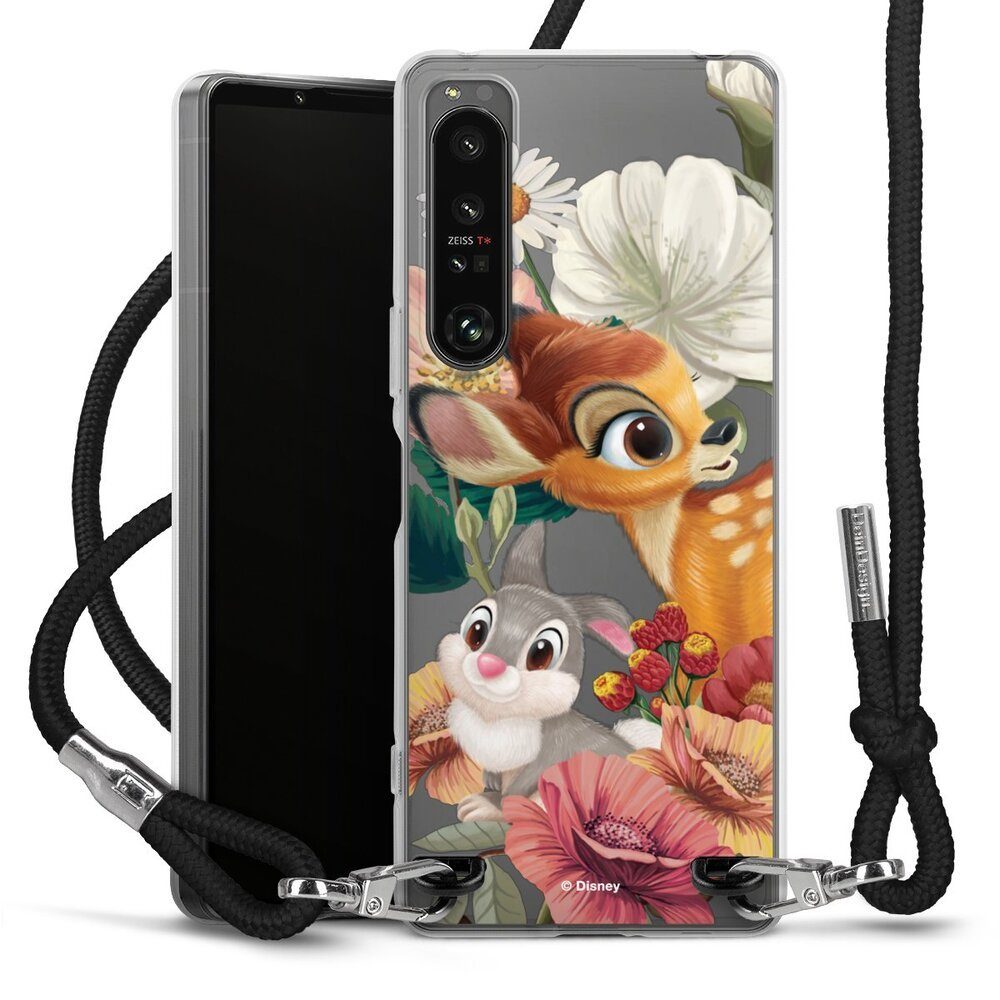 DeinDesign Handyhülle Bambi Klopfer Disney Bambi, Klopfer transparent, Sony Xperia 1 IV Handykette Hülle mit Band Case zum Umhängen