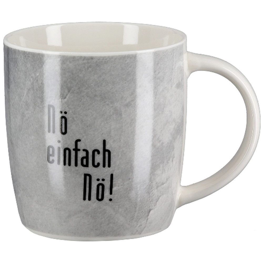 GILDE Kaffeeservice Kaffeetasse „Nö einfach NÖ“ – Lustige Tasse aus Porzellan 380 ml, GI