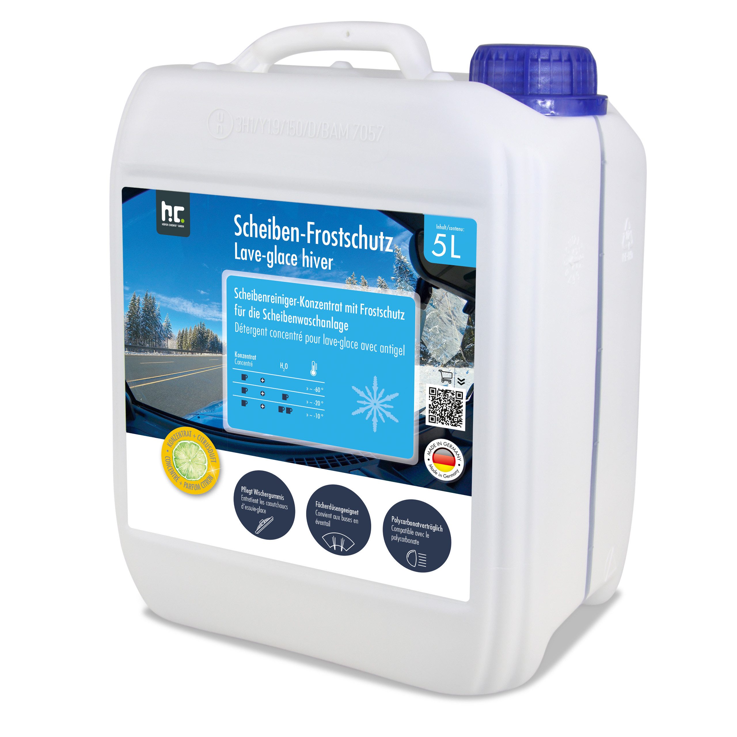 Höfer Chemie GmbH 5 L Premium Scheiben Frostschutz -60 Grad Konzentrat Очиститель окон