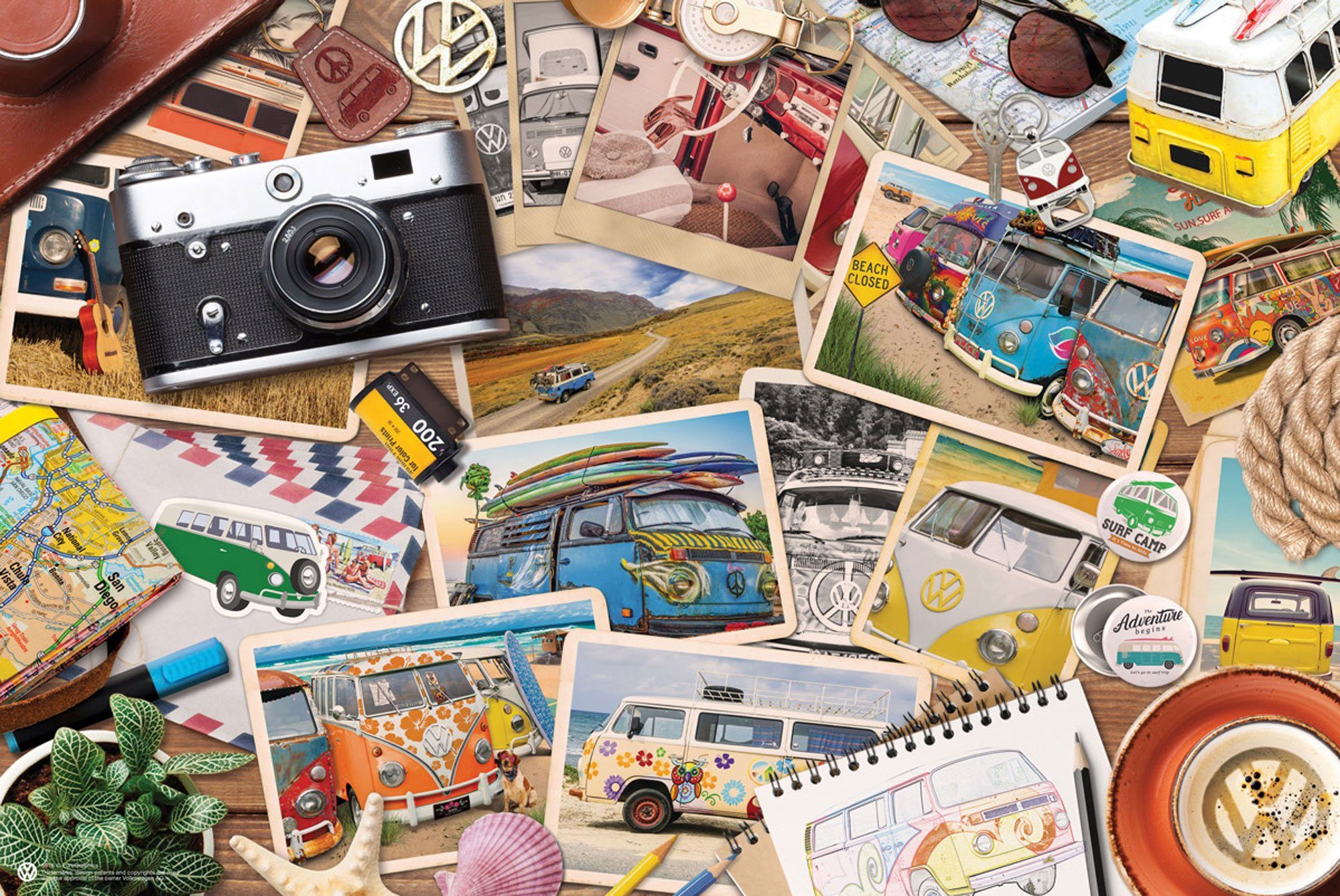 Puzzle Puzzle Geschenkdose - Puzzle - VW - Road Trips, Puzzleteile günstig online kaufen