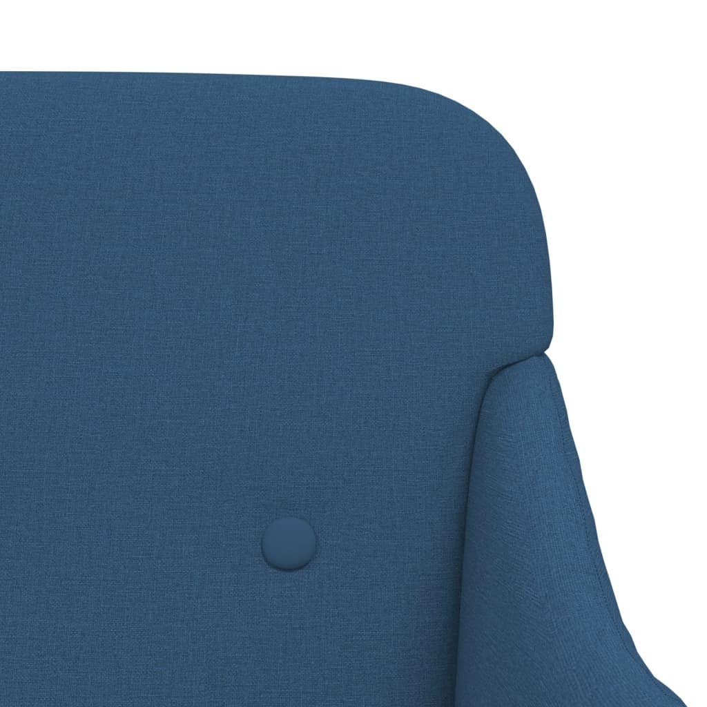 Sitzbank Blau Stoff vidaXL cm Blau Blau | 110x76x80 Sitzbank