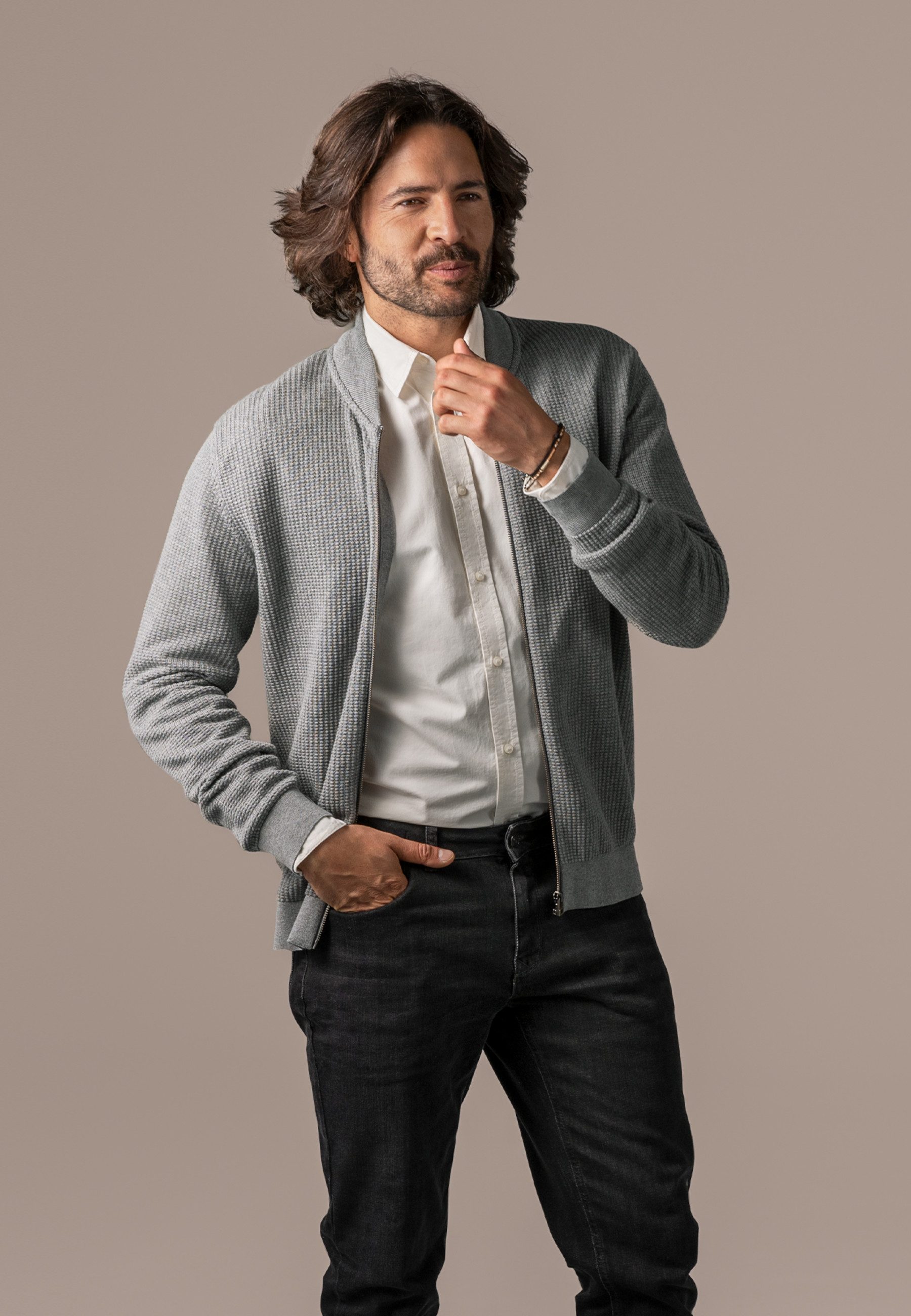 LIVING CRAFTS Strickjacke PAAVO GOTS zertifiziert