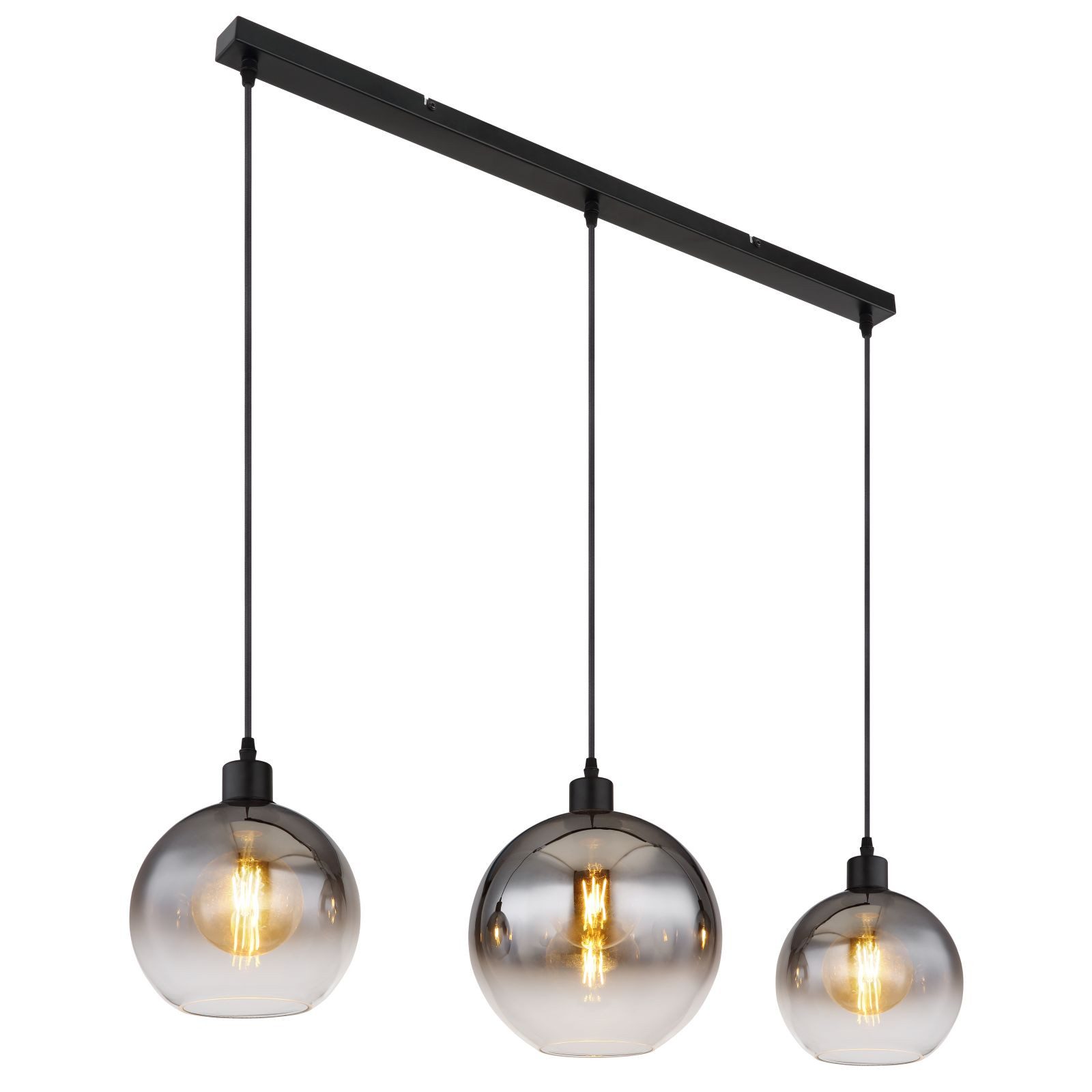 GLOBO LIGHTING Hängeleuchte Hängeleuchte Esszimmer Hängelampe Rauchglas Pendelleuchte Wohnzimmer