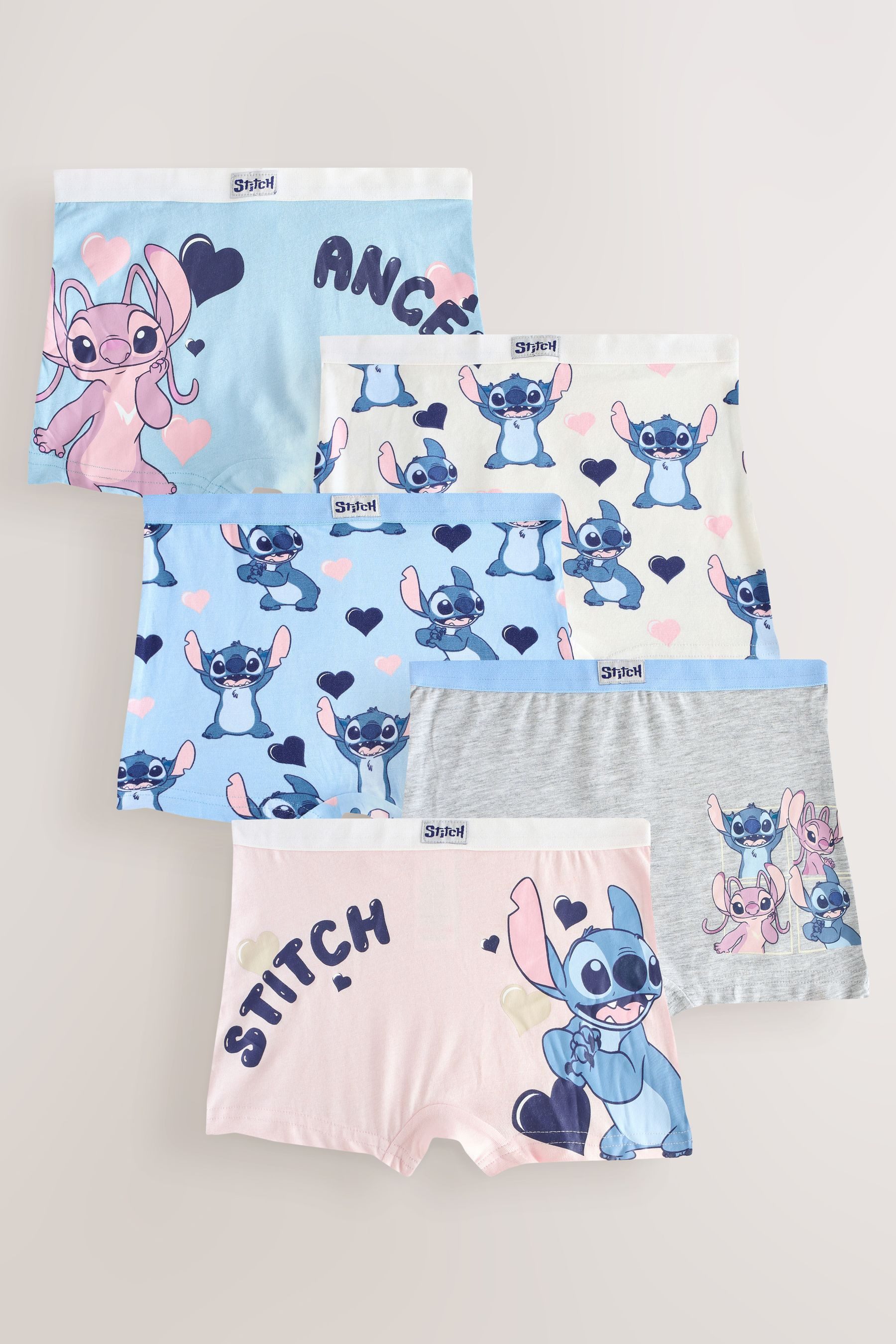 Next Slip Shorts im 5er-Pack, Disney Stitch und Angel (5-St)