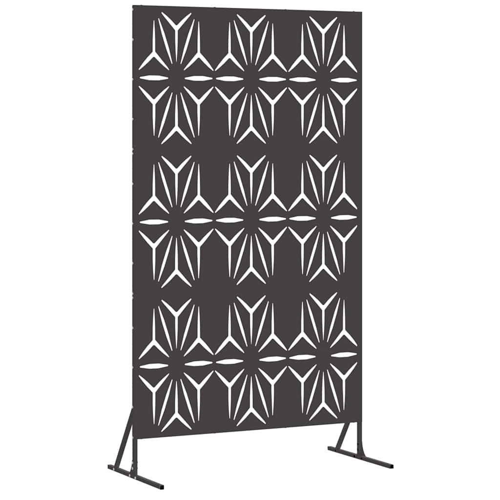 vidaXL Gartenzaun Sichtschutz 100 x 50 x 180 cm Stahl Schwarz, (1-St)