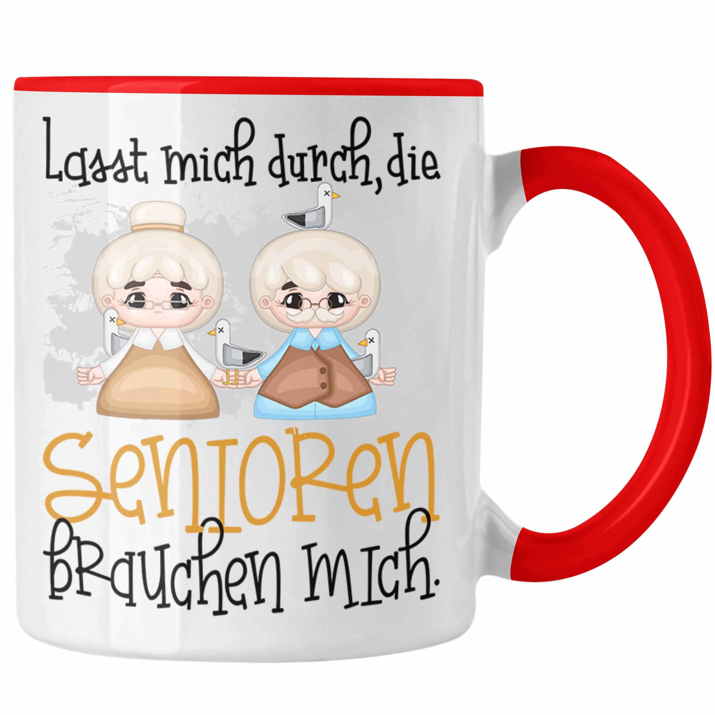 Trendation Altenpflege Geschenk Altenpflegerin Rot Altenpfleger Spruch Tasse Lustiger Tasse
