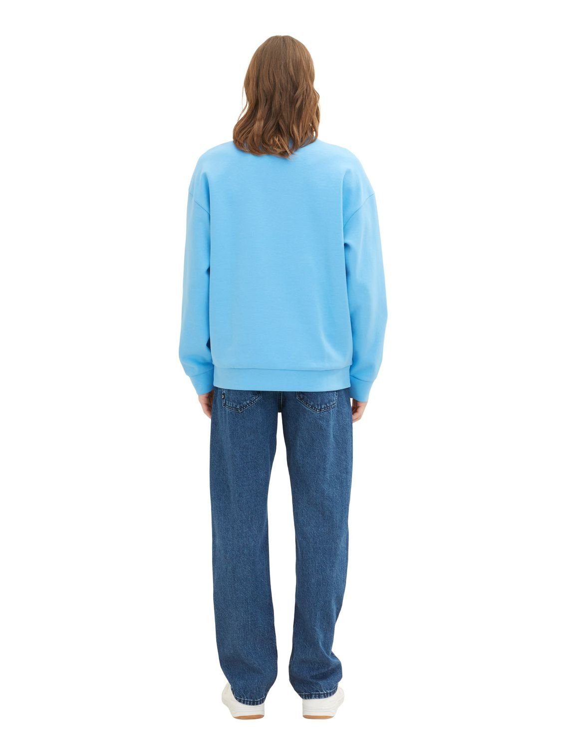 Denim Blue Sweatshirt 18395 aus RELAXED TAILOR Rainy Sky Baumwolle CREW TOM