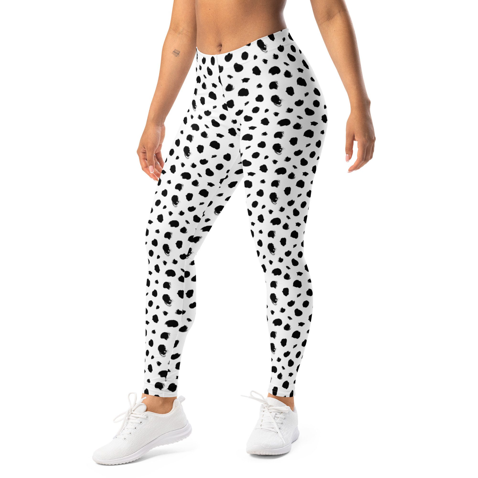 DECALVIBES Funktionsleggings Damen Leggings Basic Dalmatiner Dots Blickdicht, 4-Wege-Stretch, elastischer Bund, weiches Material