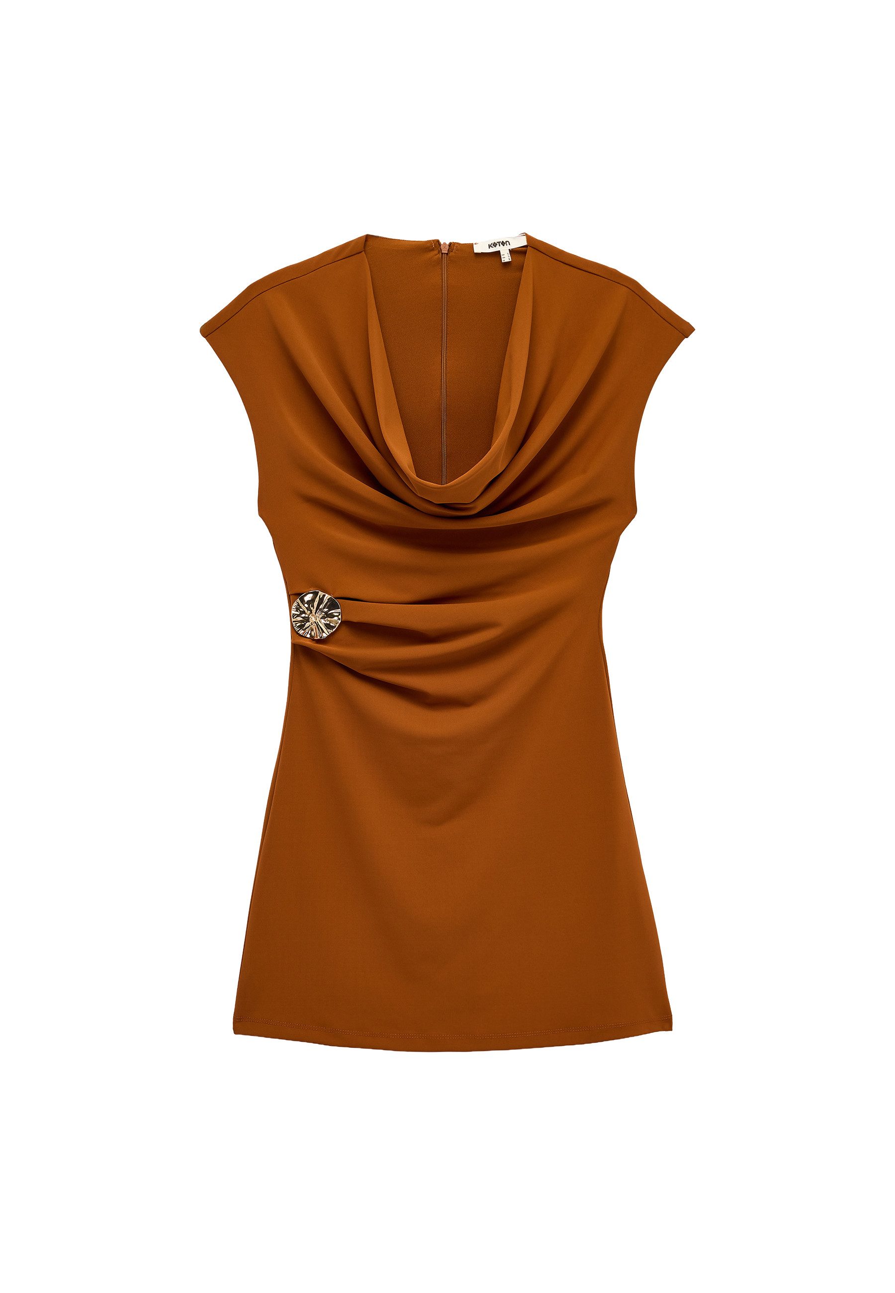 Koton Midikleid Koton Slim-Fit Mini-Degage-Kleid