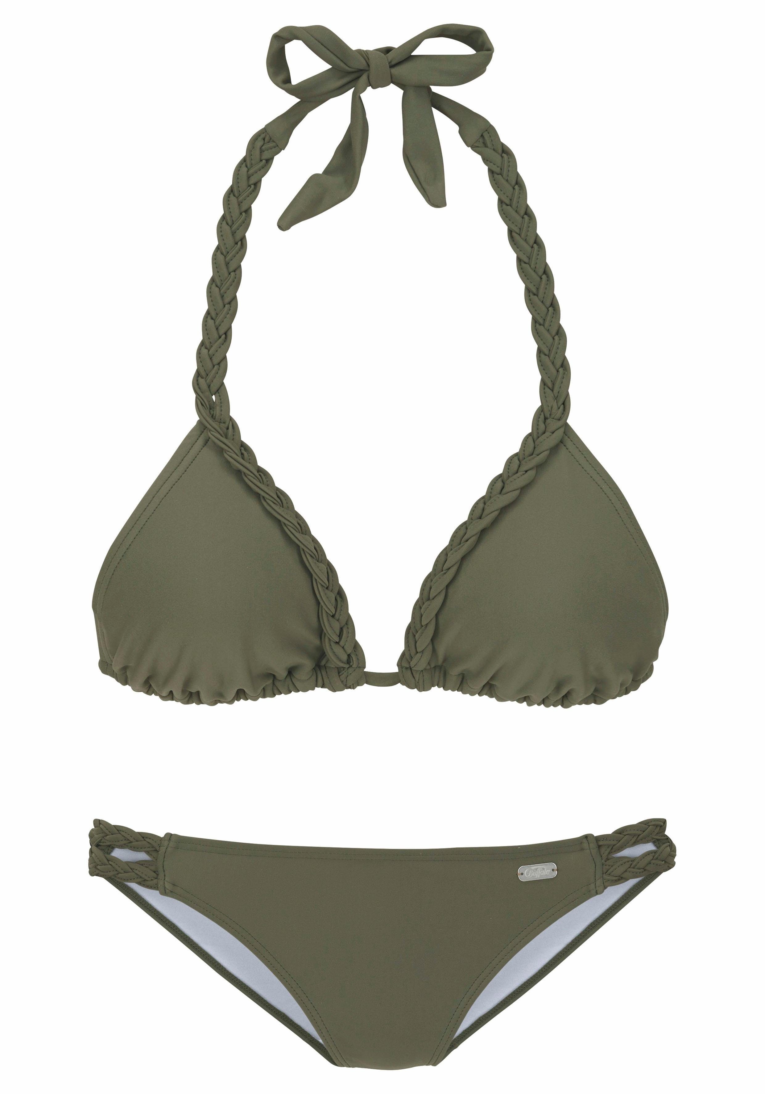 Buffalo geflochtenen mit Details oliv Triangel-Bikini