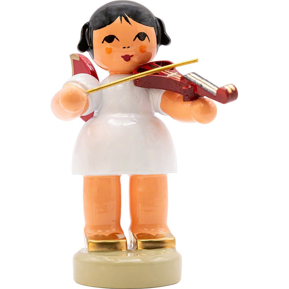 Figurenland Uhlig GmbH Dekofigur Engel mit E-Geige - Rote Flügel - stehend (6cm) von Kunstgewerbe Uhlig