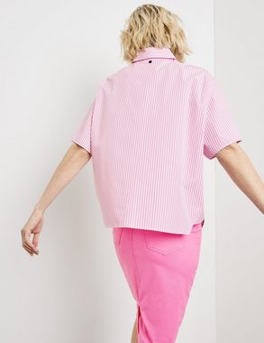 GERRY WEBER Klassische Bluse Gestreifte Halbarmbluse im Oversize-Look