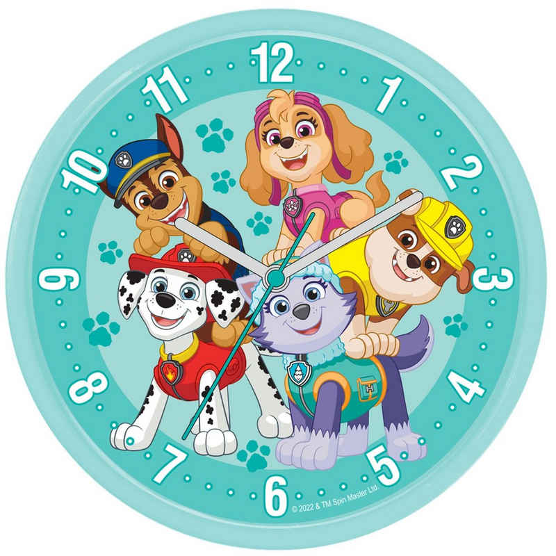 PAW PATROL Wanduhr PAW Patrol Kinderwanduhr