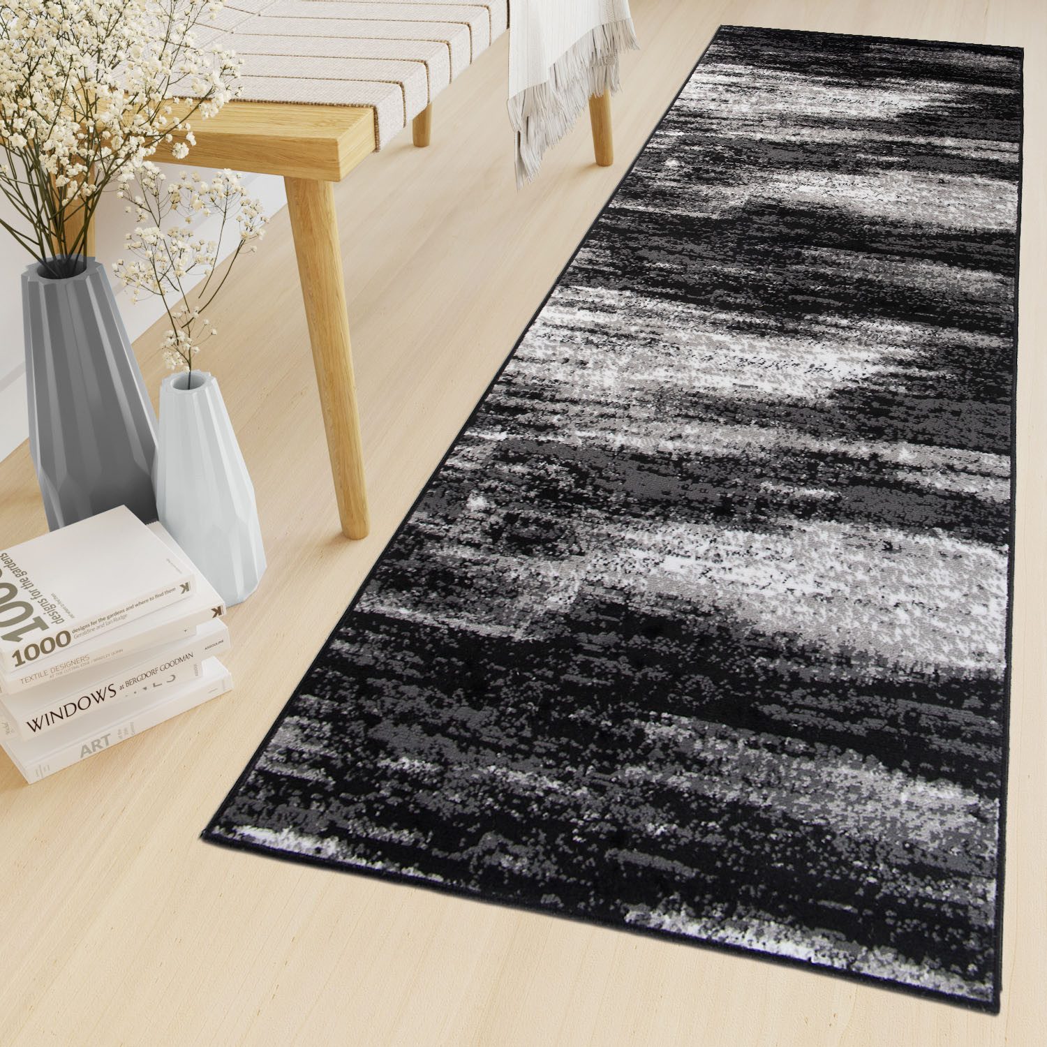 Tapiso Läufer MAYA, rechteckig, Höhe: 8 mm, Flur Meterware Korridor Küche Kurzflor