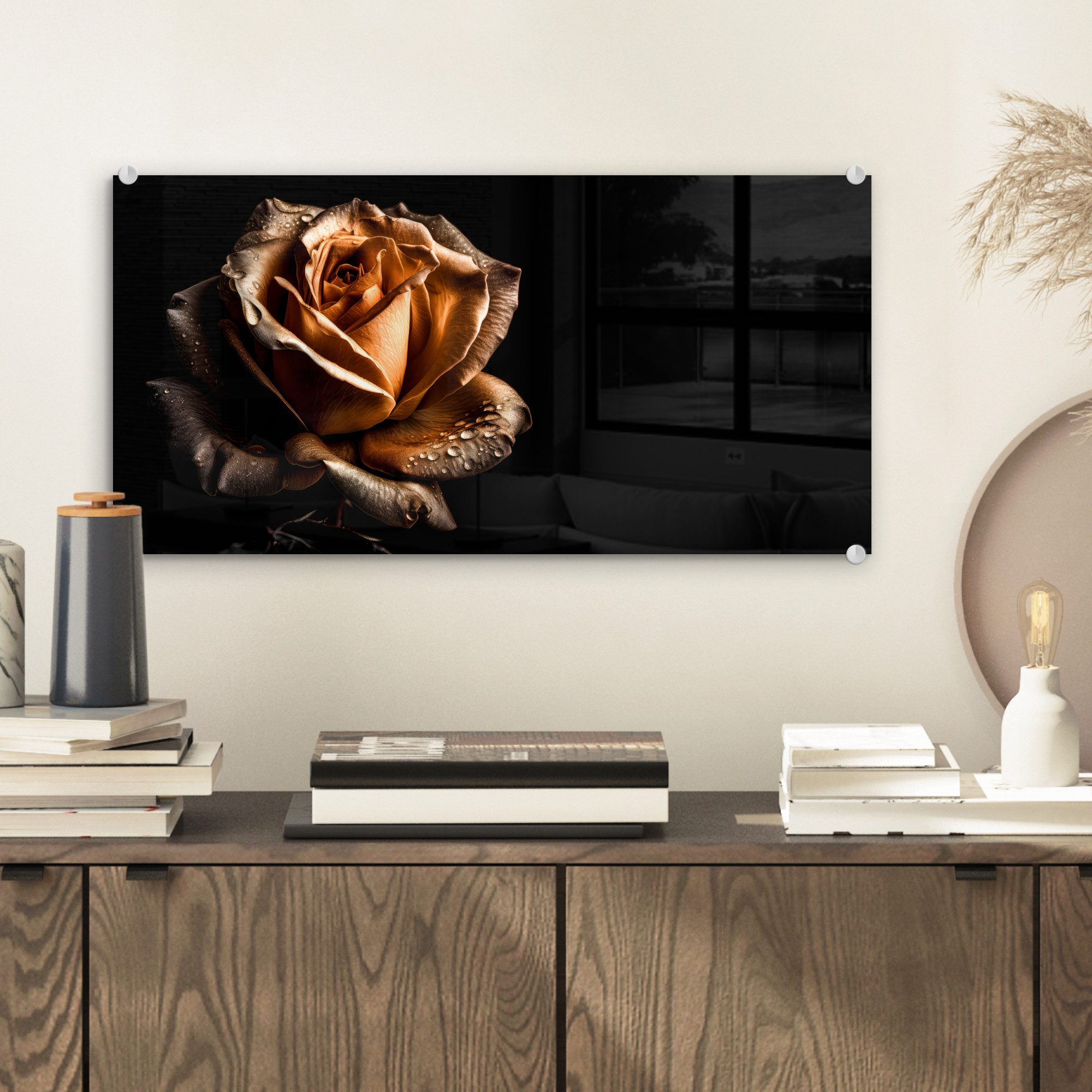 MuchoWow Acrylglasbild Rose - Gold - günstig online kaufen