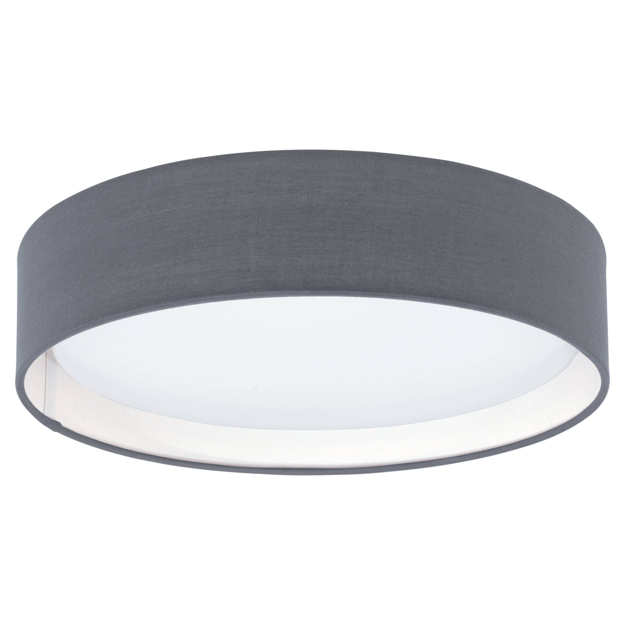 EGLO LED cm Deckenleuchte, 32 Leuchtmittel weiß, Pasteri, Ø: Textil Grau, Deckenleuchte Wohnzimmerlampe, Farbe: inklusive