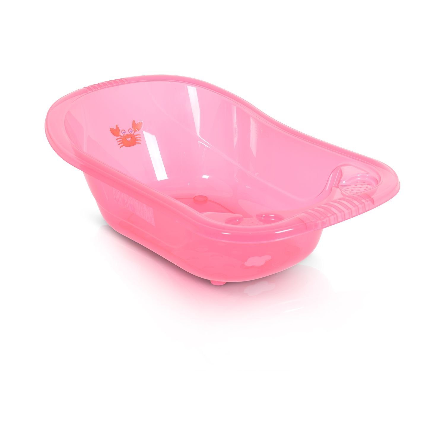 Omar Moni cm, Transparent Ablagefächer für Babybadewanne Babybadewanne Zubehör rosa Wasserablauf 90