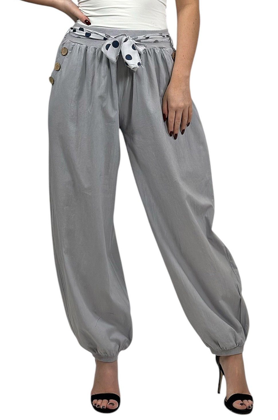Mississhop Haremshose Leichte Baumwollhose einfarbige Hose günstig online kaufen