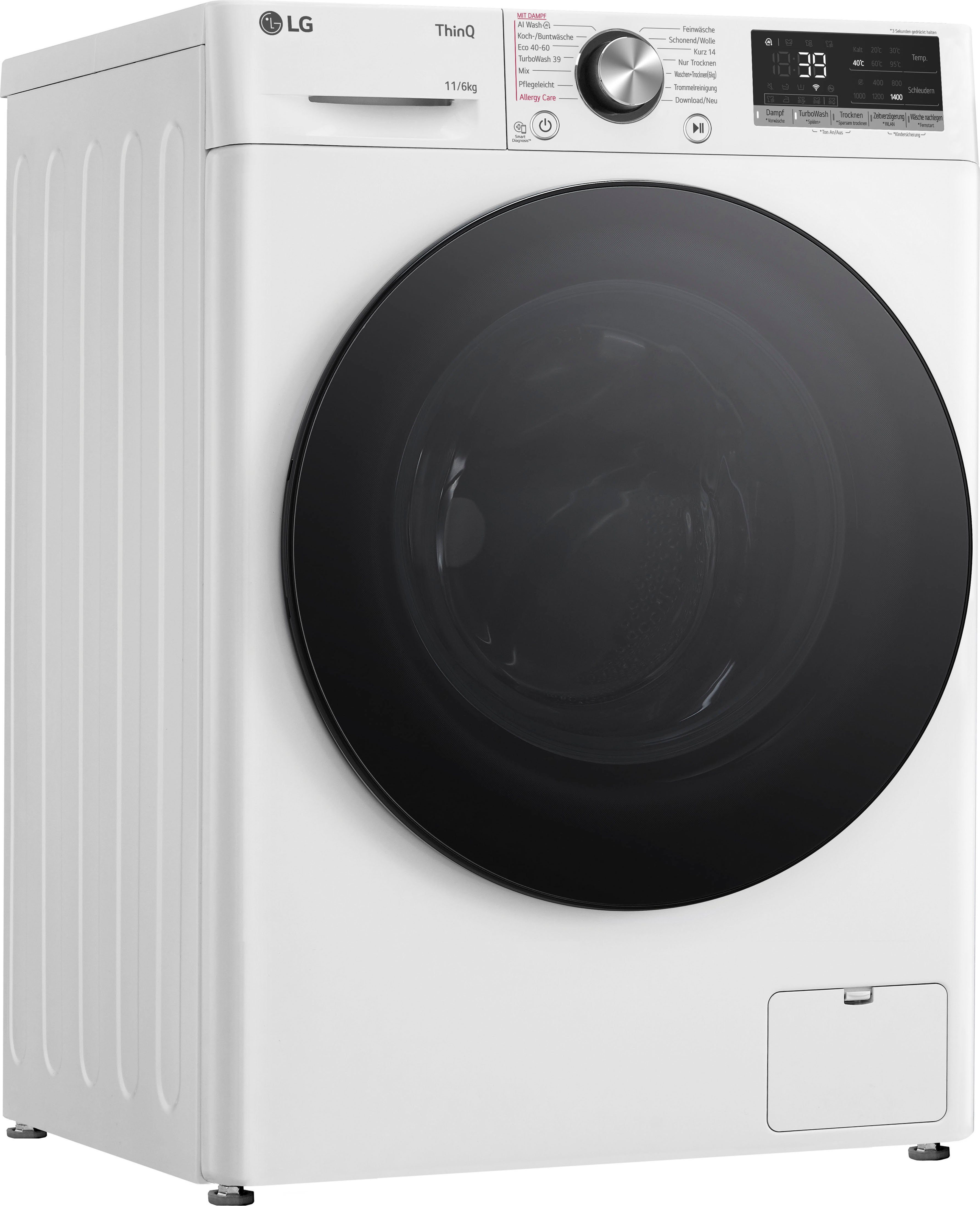 LG Waschtrockner Serie 7 W4WR70E6Y, 11 kg, 6 kg, 1400 U/min