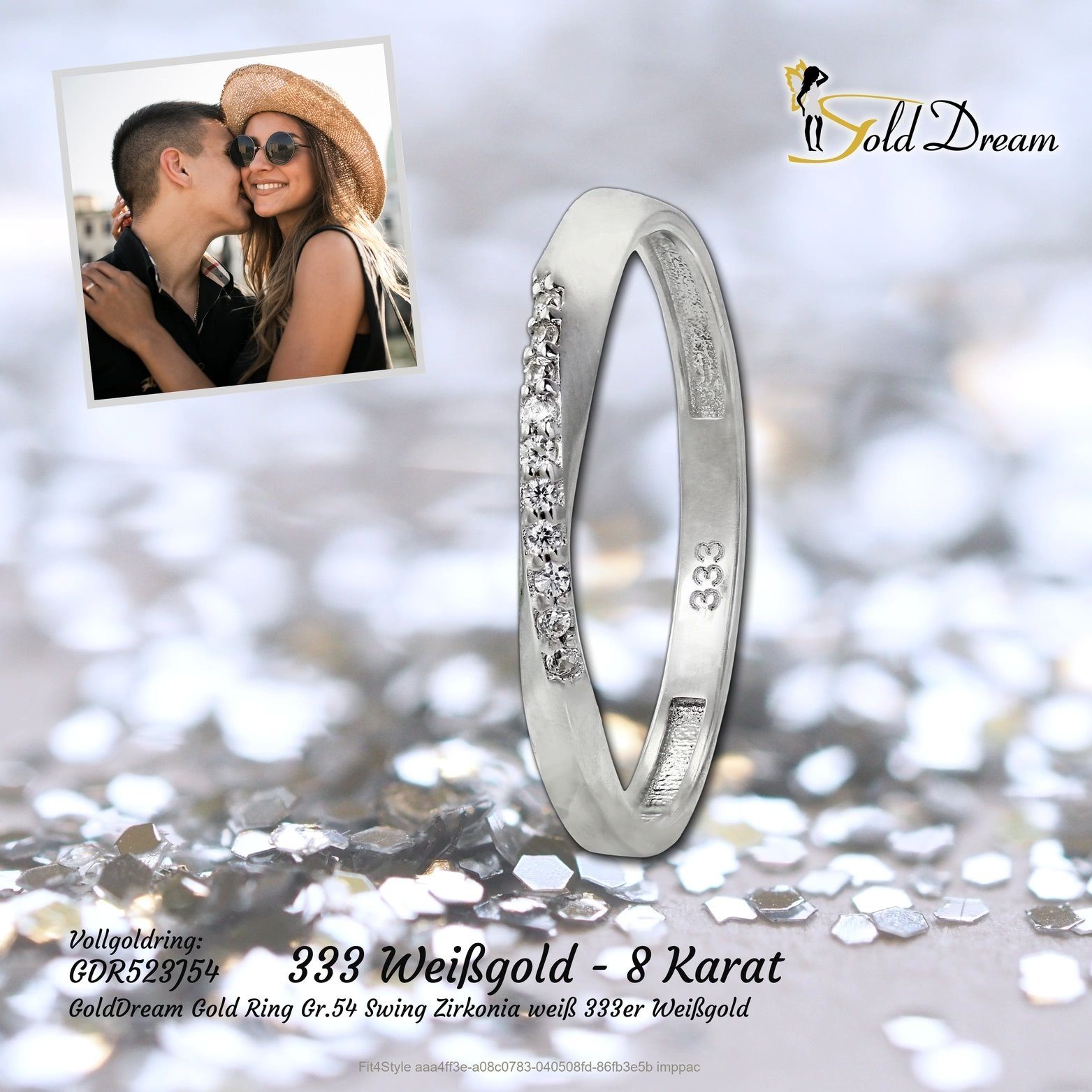 GoldDream Goldring GoldDream Ring Damen Gr. 54 Swing 8K, Damen Ring Echtgol günstig online kaufen