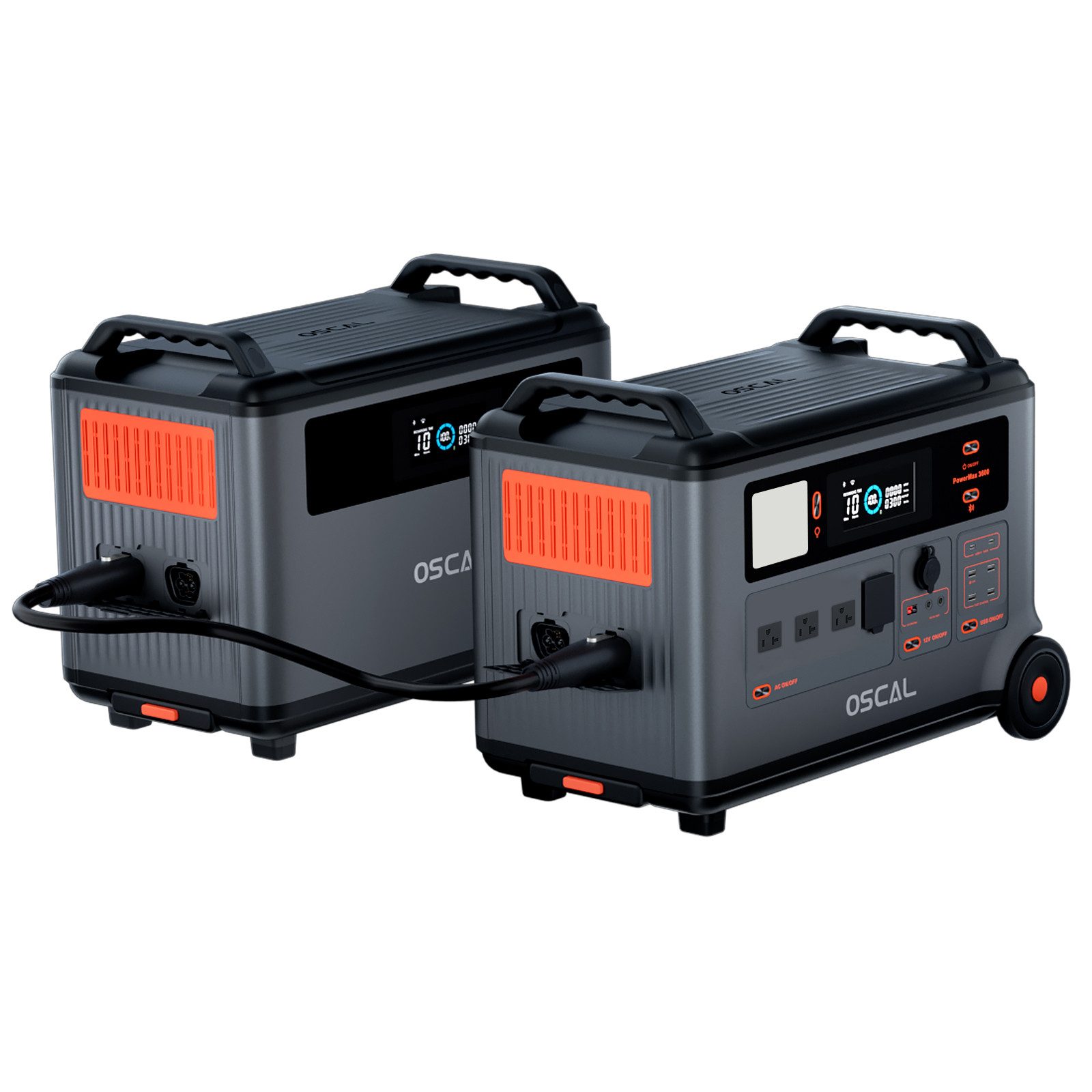 OSCAL Stromerzeuger BM3600 Akkupack für PowerMax 3600, 3,6 in kW, Zusatzakku für PowerMax 3600, 3600Wh, LFP (LiFePO4)