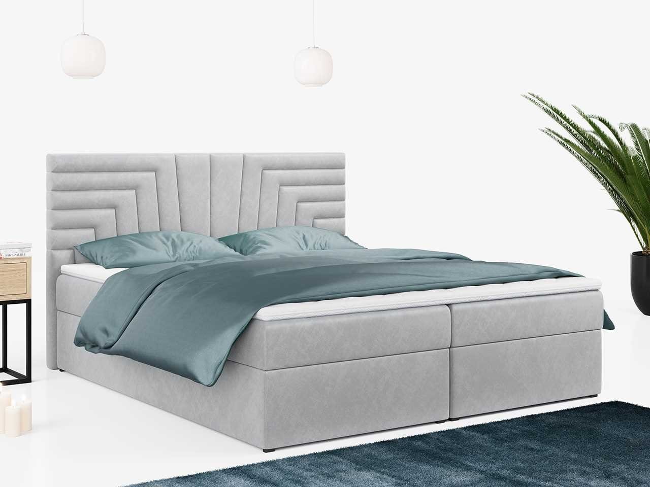 Praktisch für Boxspringbett MKS Schlafzimmer Kopfstütze, Polsterbett, mit Doppelbett, MÖBEL 4, STELLE