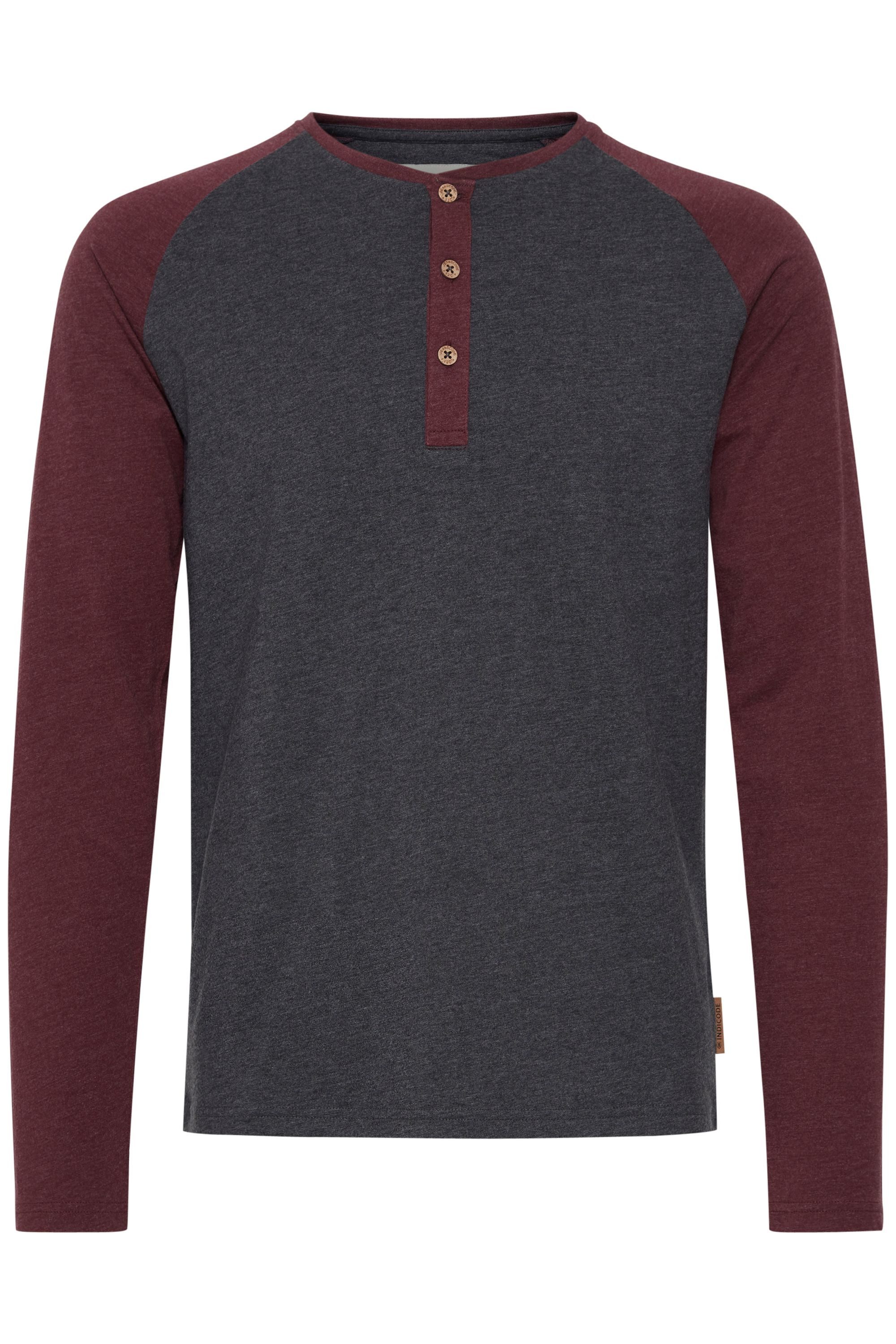 Indicode Rundhalsshirt IDWinston Longsleeve im Baseball-Look günstig online kaufen