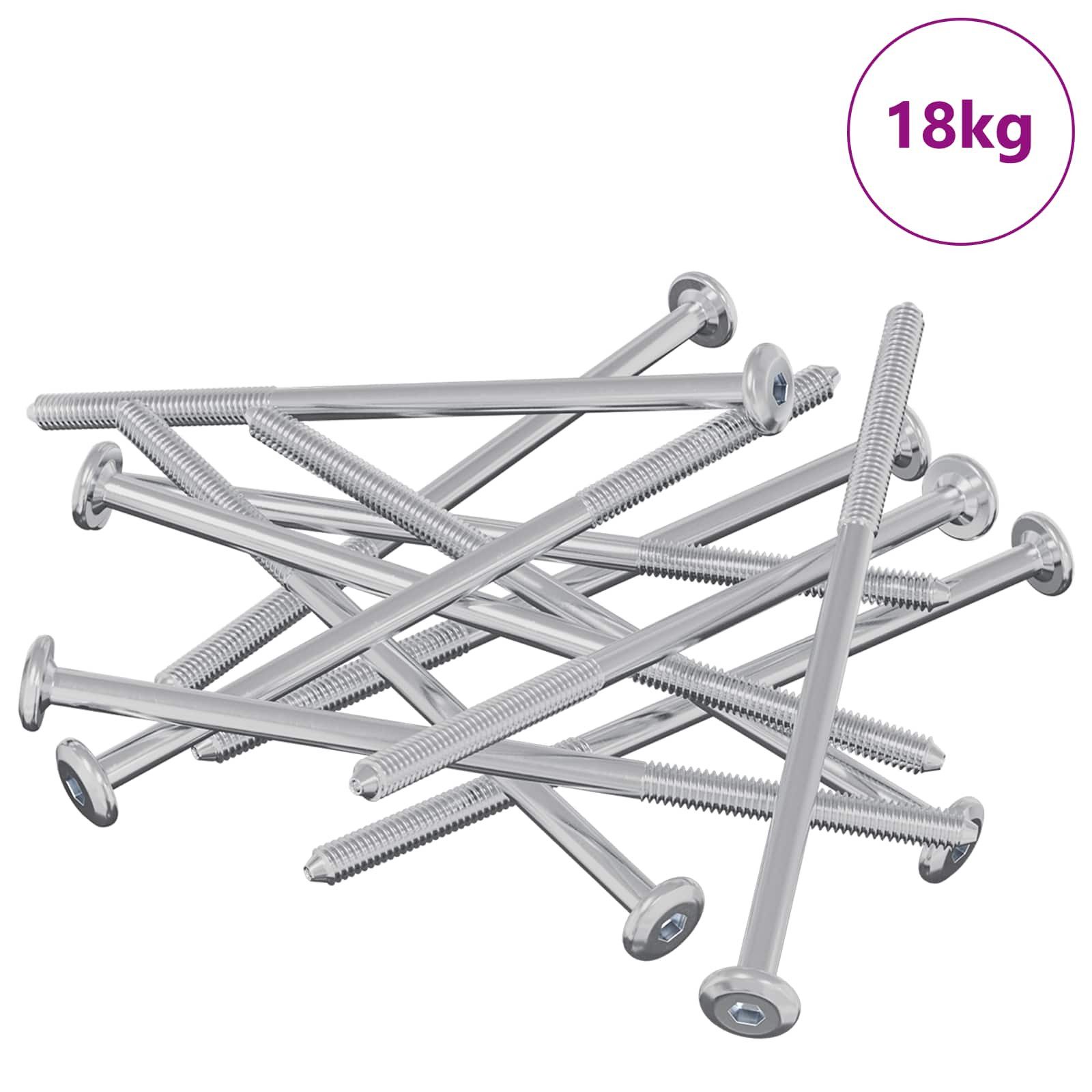 vidaXL Schraube Schraube 800 stk. Silber M6 x 120 mm Stahl, (800 St)