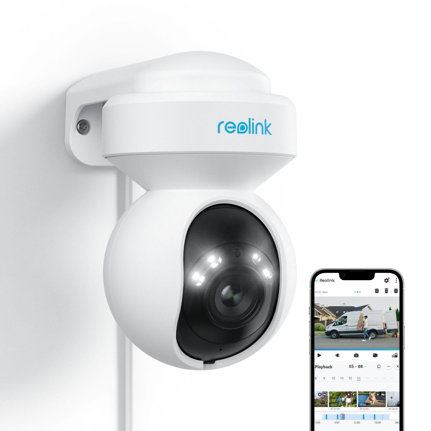 Reolink 4K 8MP PoE PTZ-Kamera Überwachungskamera (Außenbereich, 3X Optischer Zoom, Stromversorgung über Ethernet, Auto-Tracking)