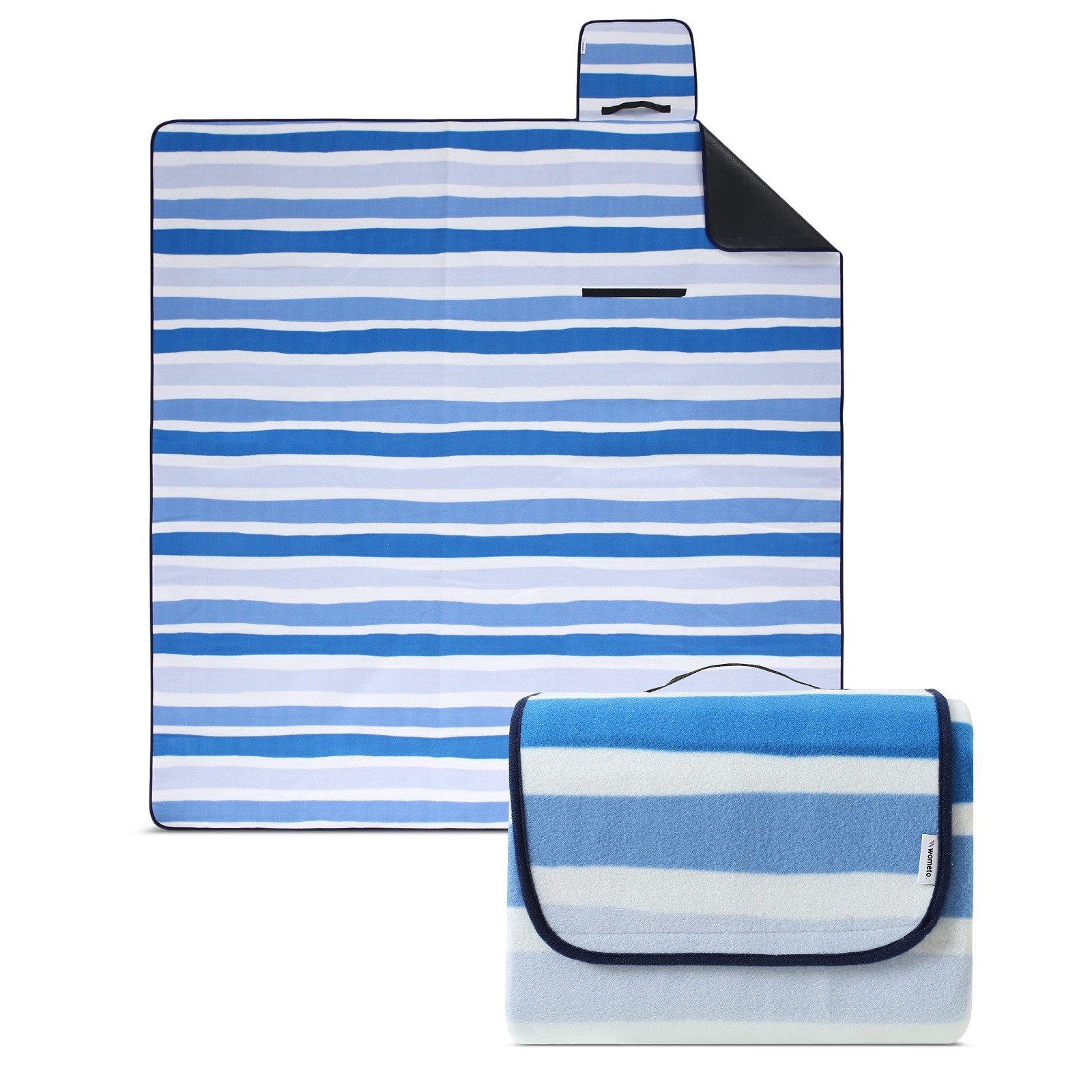 Picknickdecke XXL eco-line Picknickdecke ca. 200x200, wometo, Oberseite 100% recyceltes Fleece, wasserdicht