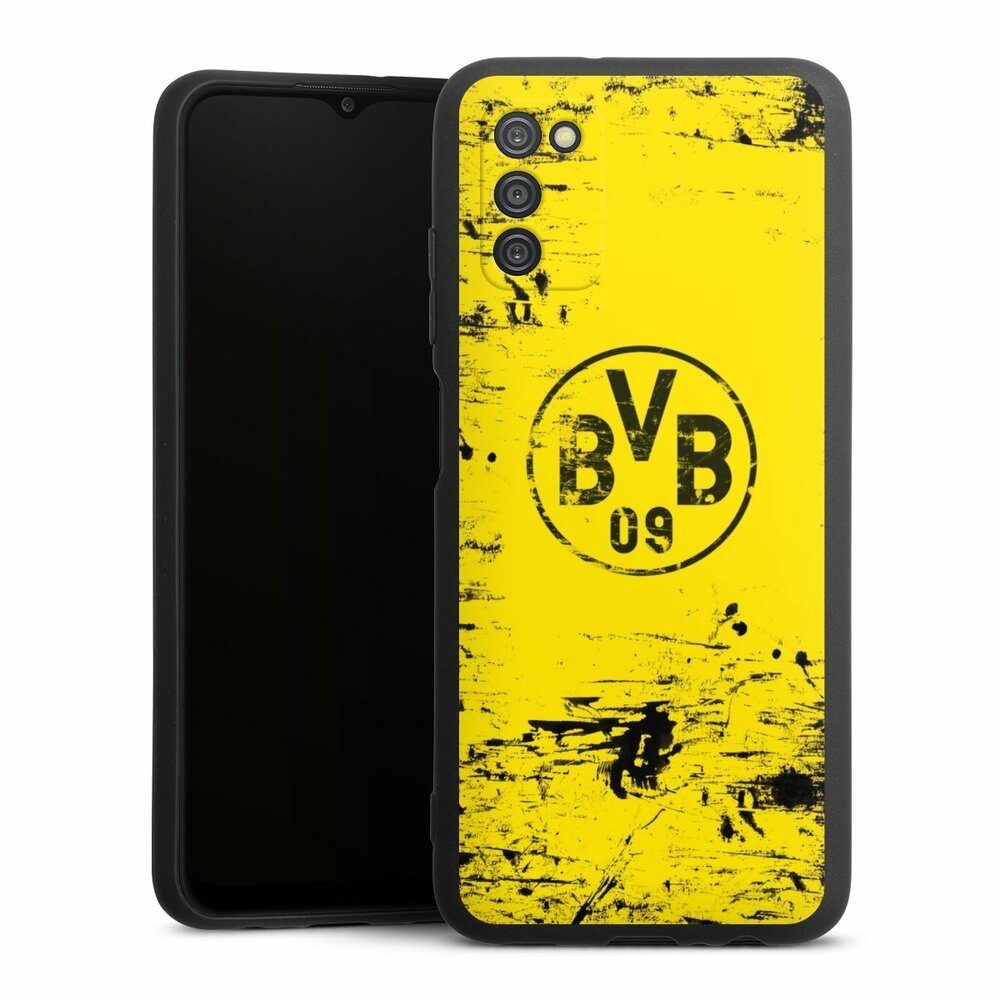 DeinDesign Handyhülle Borussia Dortmund Offizielles Lizenzprodukt BVB BVB Destroyed Look, Samsung Galaxy A03s Silikon Hülle Premium Case Handy Schutzhülle