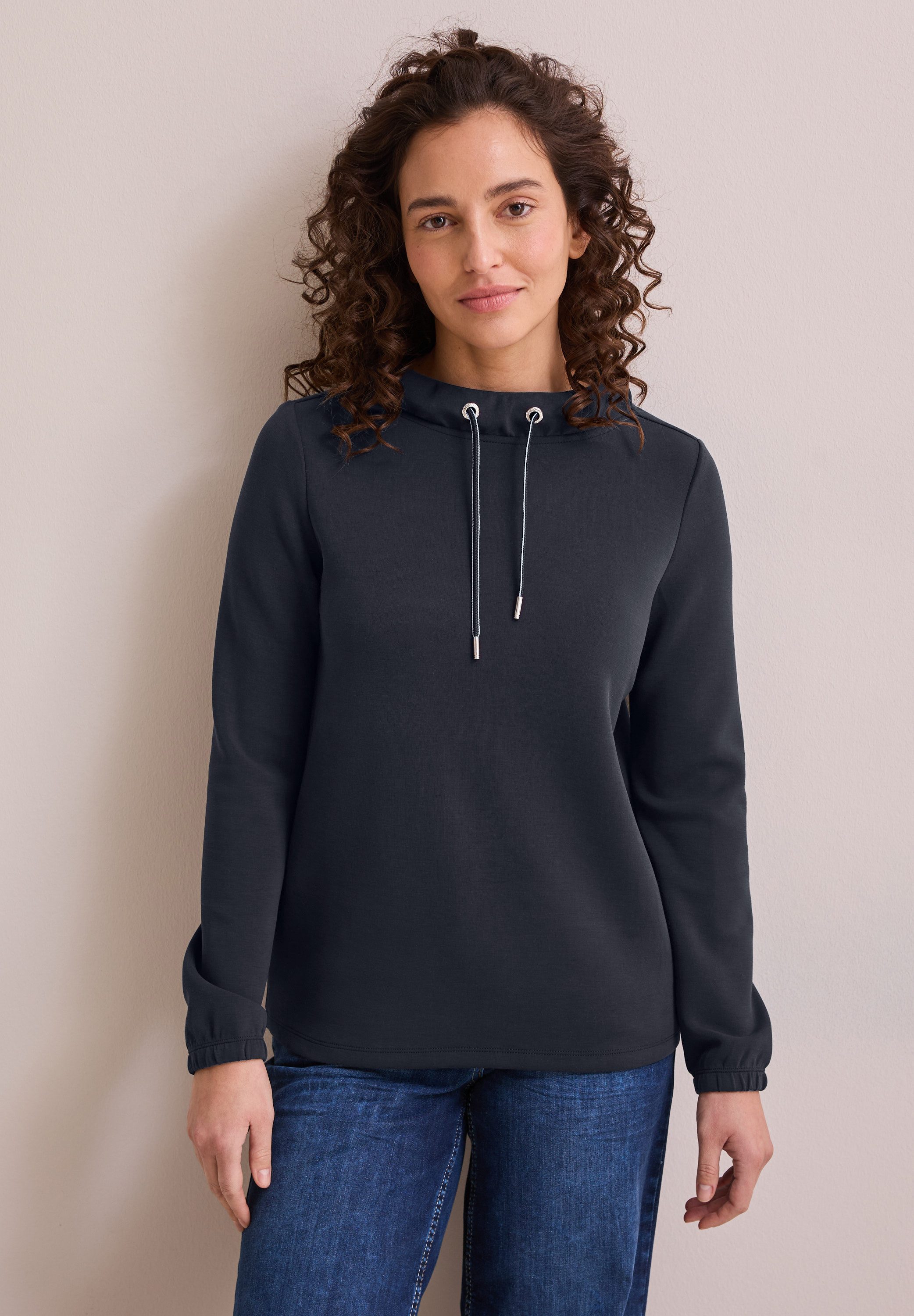 CECIL Langarmshirt aus softem Materialmix günstig online kaufen