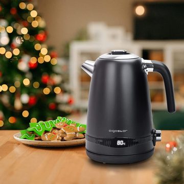 Aigostar Wasserkocher, 1.7 l, 2200,00 W, Wasserkocher mit alexa kompatibel leise & kabellos warmhaltefunktion