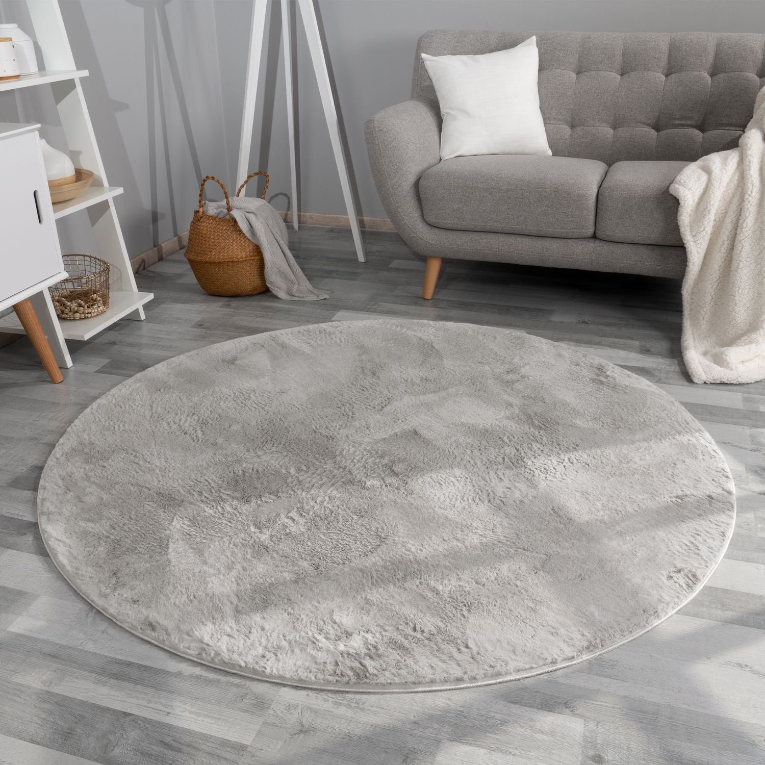 Kunstfell mm Fellteppich Flauschig Modern Home, Teppich rechteckig, TT 4 Hochflor Unifarben Höhe: Weich, Wohnzimmer