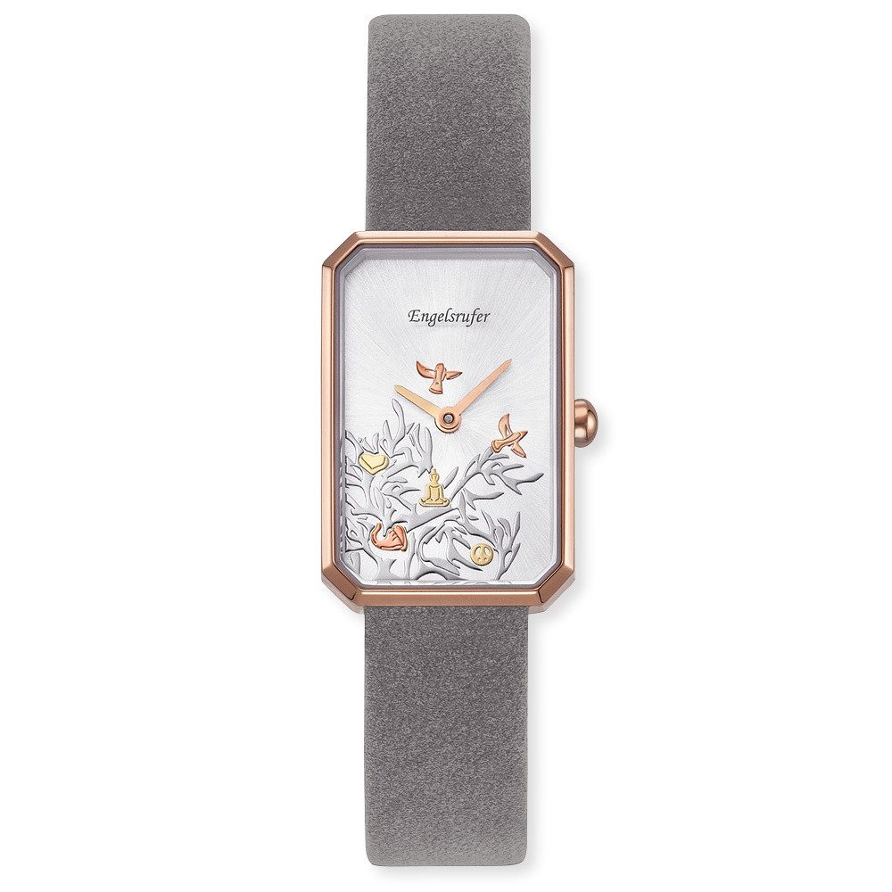Engelsrufer Quarzuhr Engelsrufer Damen Uhr ERWA-TREE01-NGY1-RR Leder Quarz, (1-tlg)