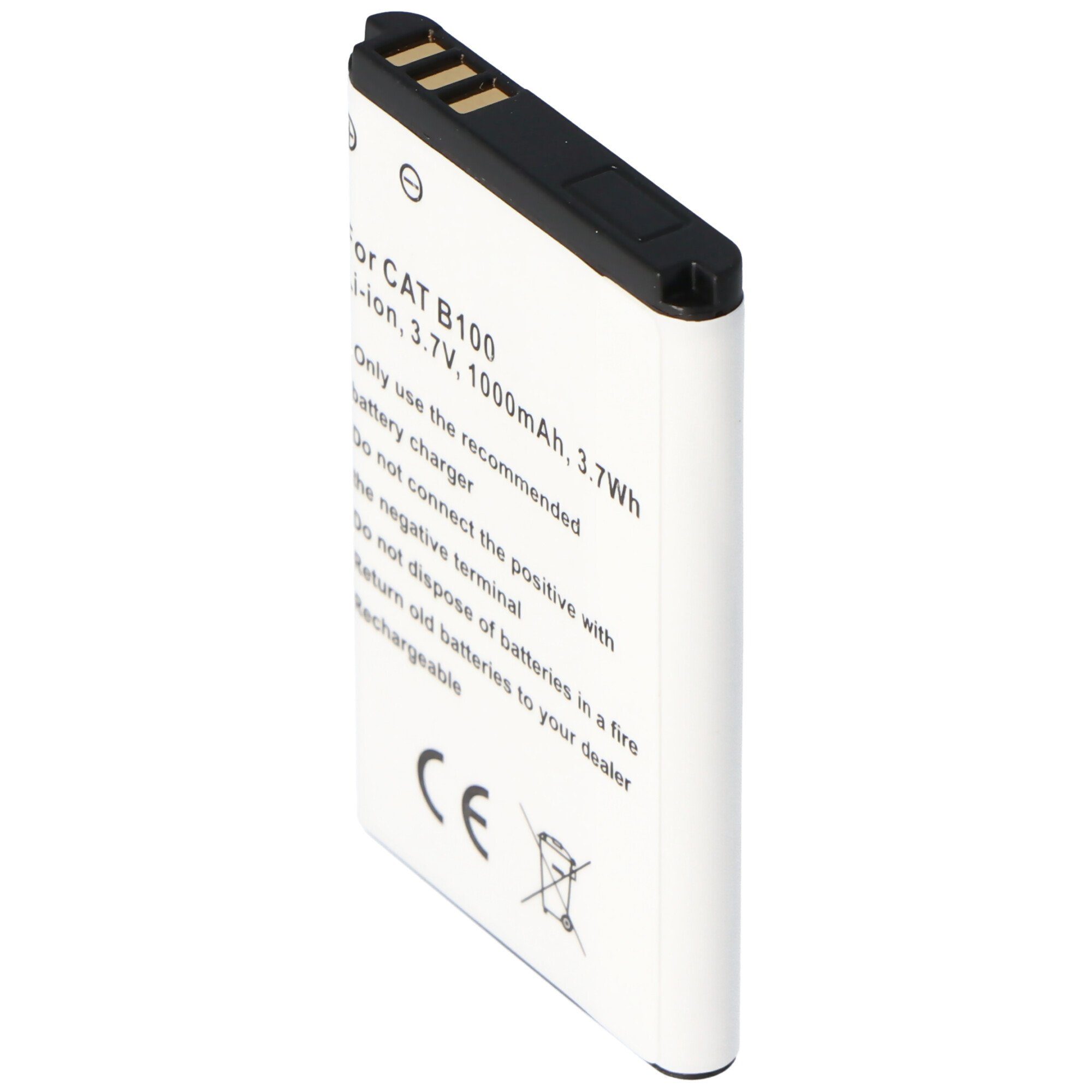 Akku passend für CAT B100, Li-Ion, 3,7V, 1000mAh, 3,7Wh Akku