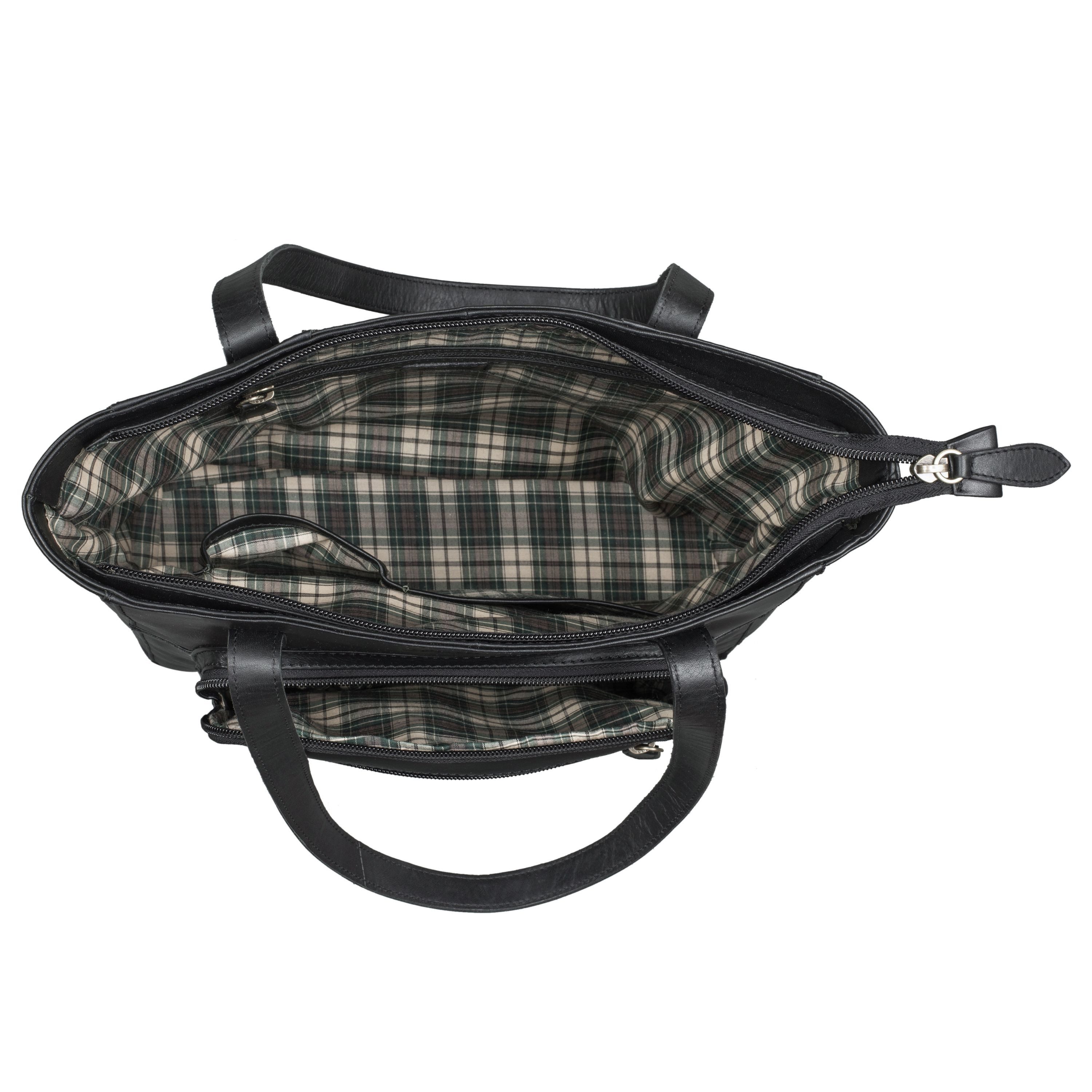 Benthill Shopper Damen Echt Leder Handtasche Tasche Schultertasche Vintage Umhängetasch, Reißverschlussfach – Bild 4 von 5