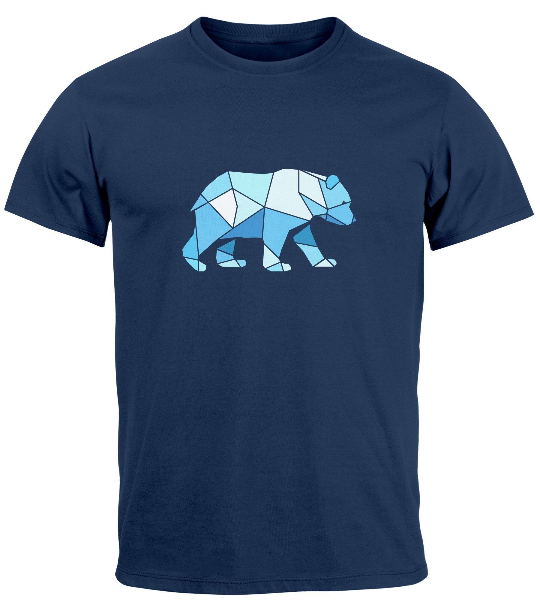 Neverless Print-Shirt Herren T-Shirt Polygon Grafik günstig online kaufen