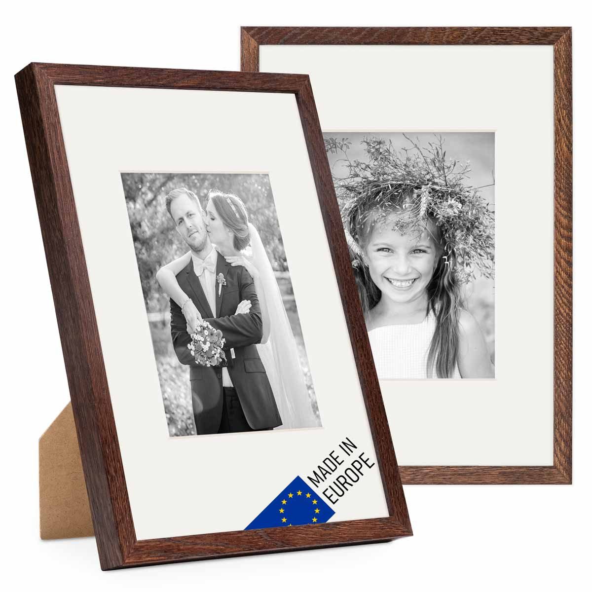 PHOTOLINI Bilderrahmen 2er Set Echtholz mit günstig online kaufen