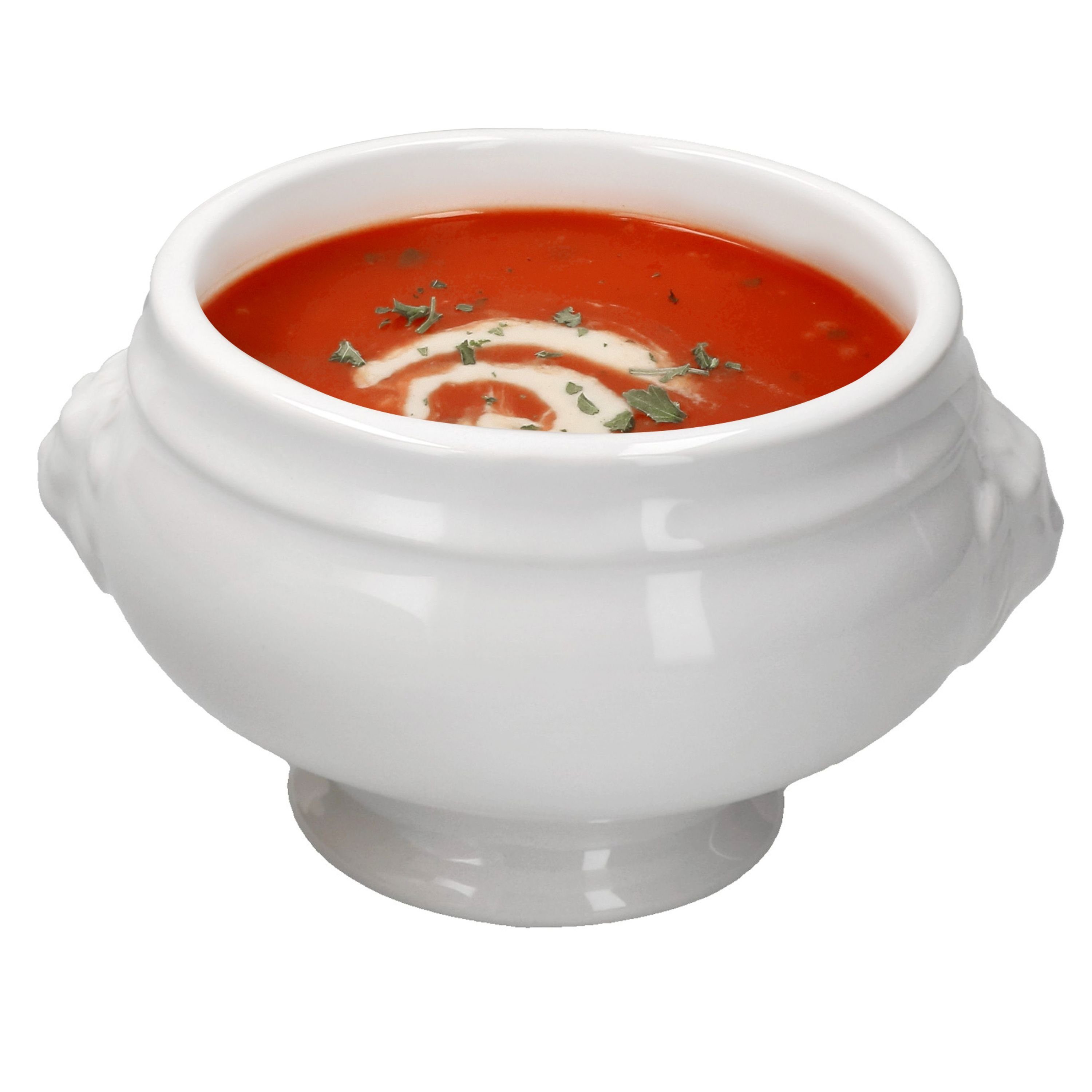 MamboCat Suppenschüssel 6x LEO Löwenkopf-Terrinen 450ml weiß 6 Personen, Steingut