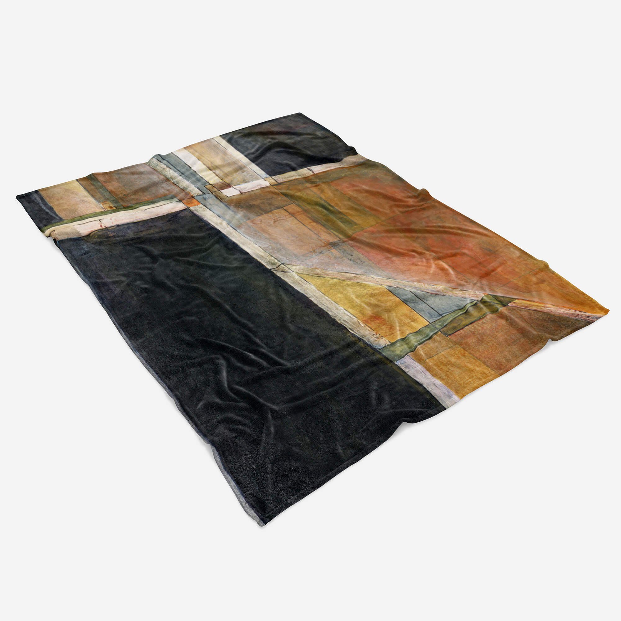 Baumwolle-Polyester-Mix Kuscheldecke Fotomotiv mit Kunst, Handtuch Malerei Strandhandtuch (1-St), Abstrakt Art Sinus Saunatuch Handtuch Handtücher