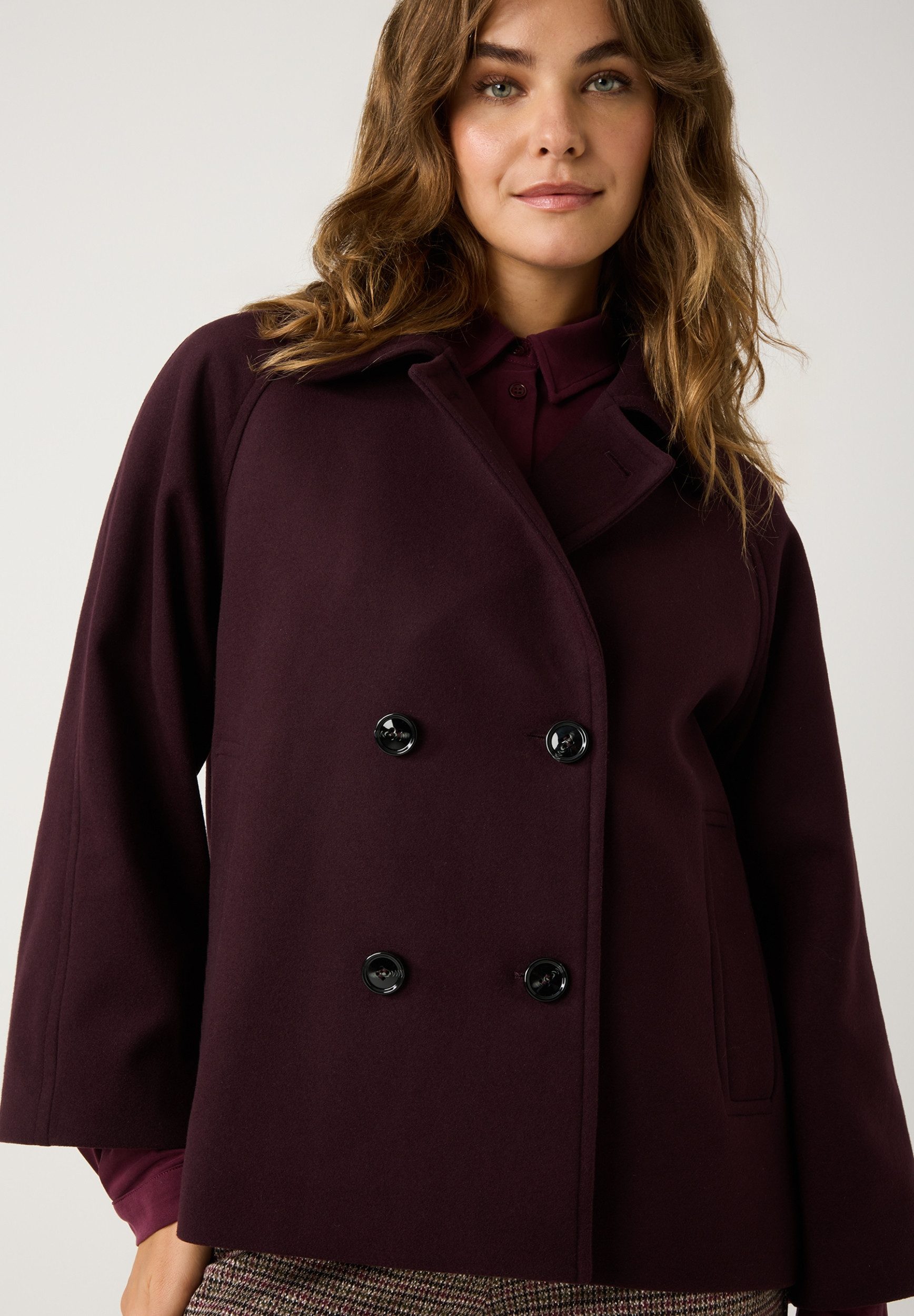 MORE&MORE Cabanjacke Velours A-Line Jacke günstig online kaufen