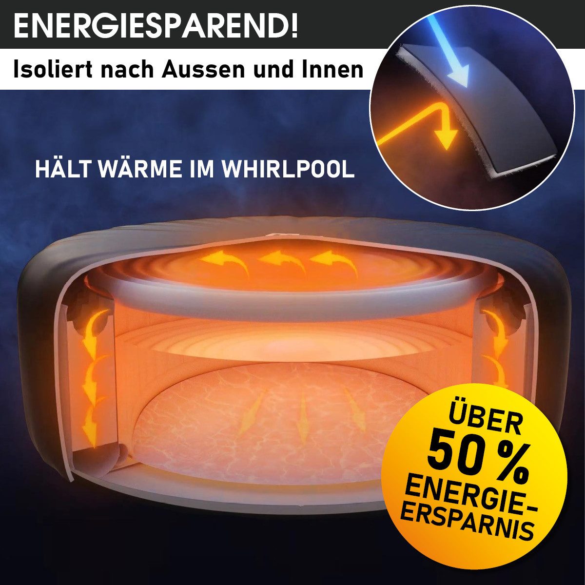 BRAST Whirlpool MSpa Thermoabdeckung für Tekapo Bergen Aurora Starry Naval Rimba, (Carlton Vito Otium & Oslo) – Bild 5 von 5