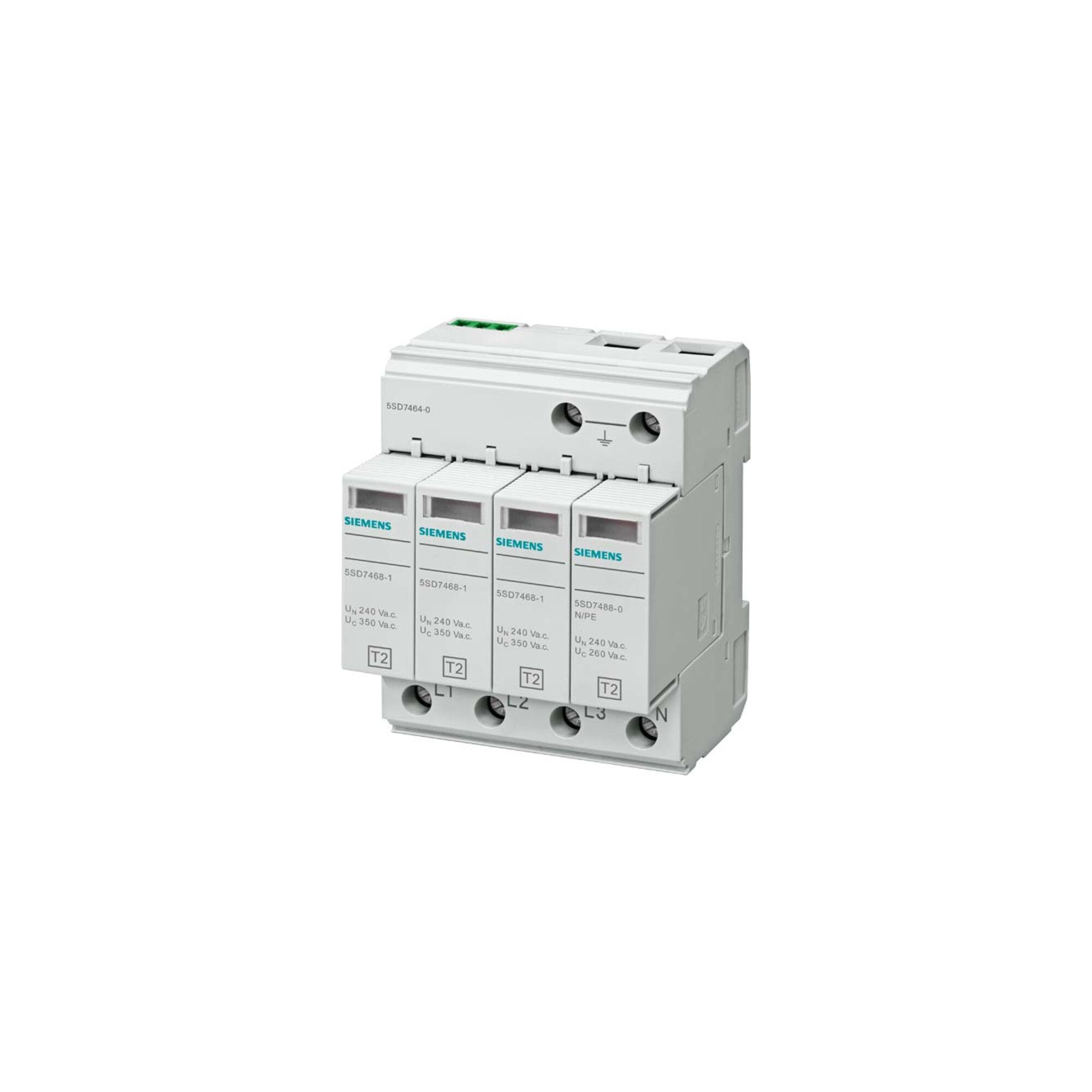 SIEMENS Sicherungshalter Siemens Indus.Sector Überspannungsableiter Typ2 350V TN-S/TT 5SD7464-0