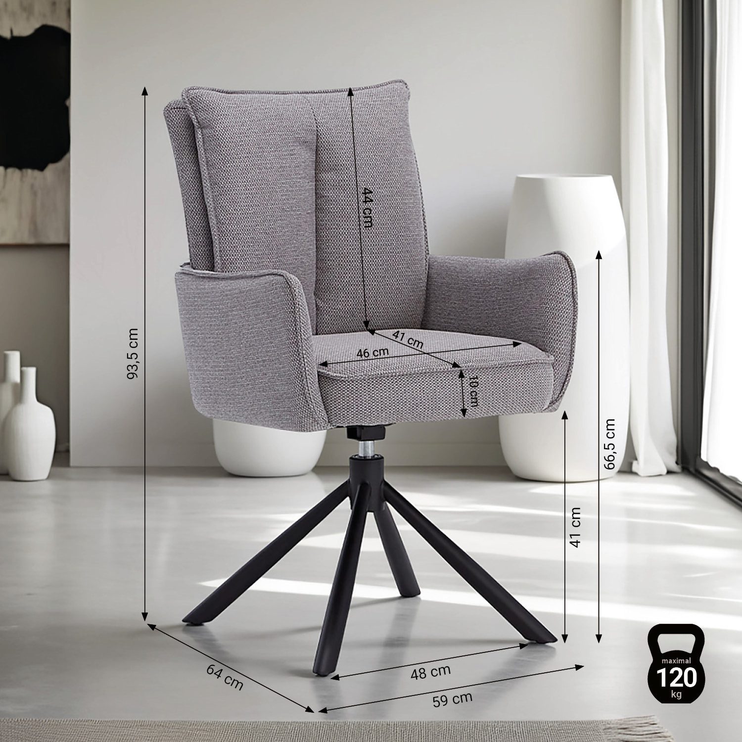 Homestyle4u Polsterstuhl Polstersessel Stühle Esstisch Esszimmerstuhl günstig online kaufen