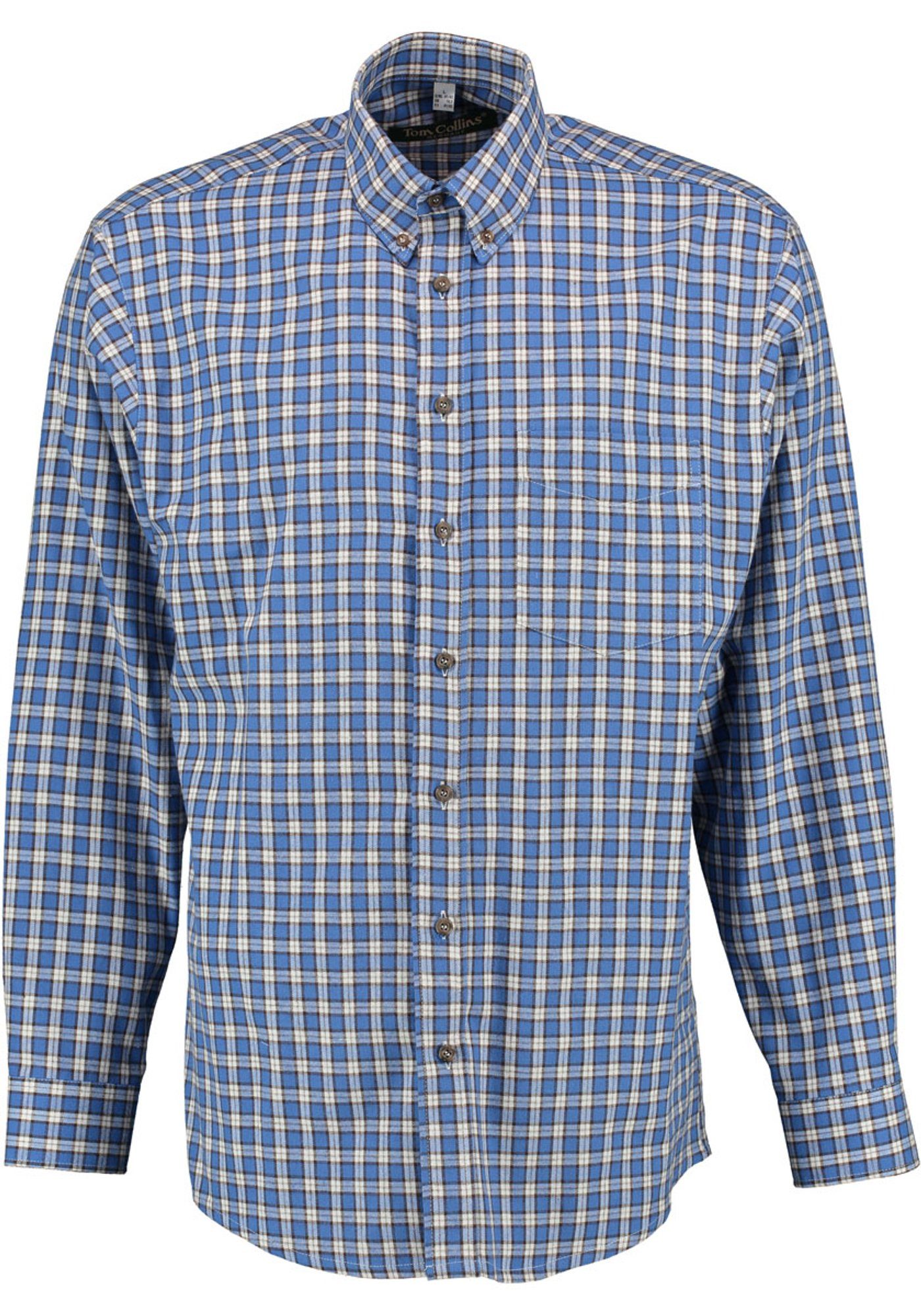 Tom Collins Langarmhemd Aguta Herren Hemd mit Button-Down-Kragen